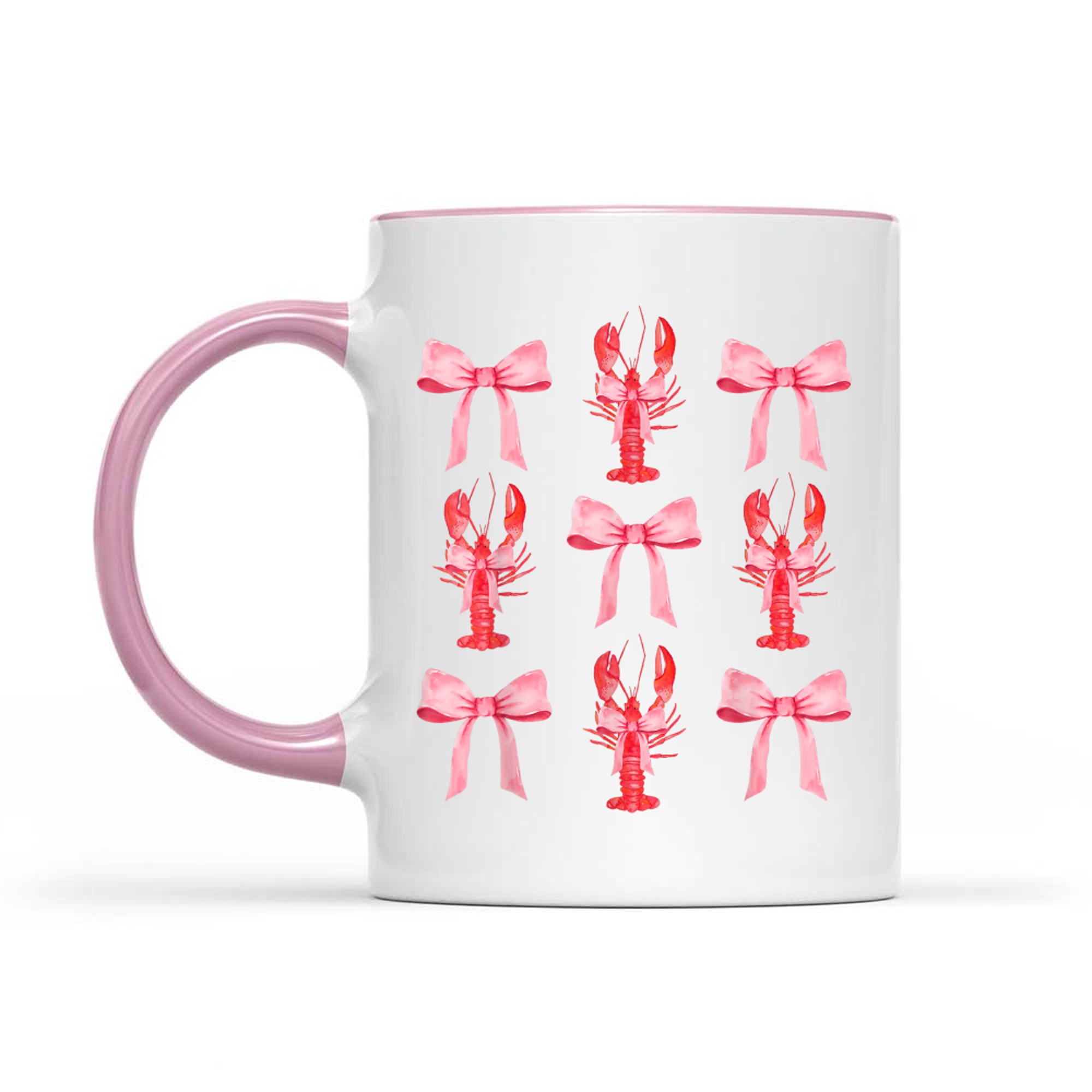 Pink Bow Cute Coquette Crawfish Y2k Clean Girl Aesthetic Mug