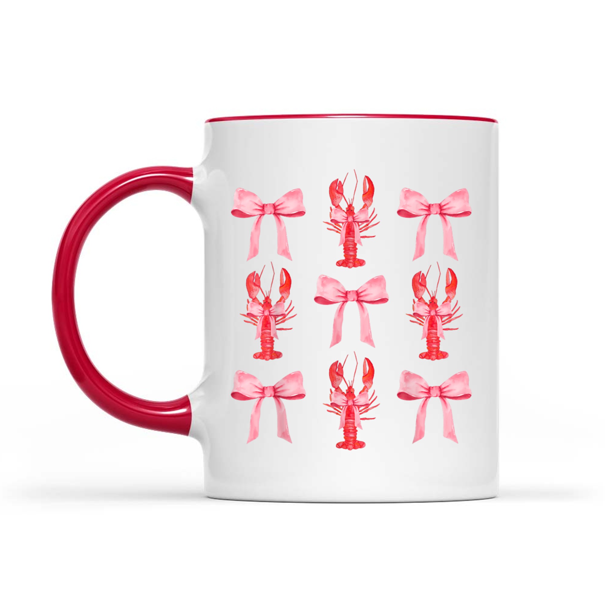 Pink Bow Cute Coquette Crawfish Y2k Clean Girl Aesthetic Mug