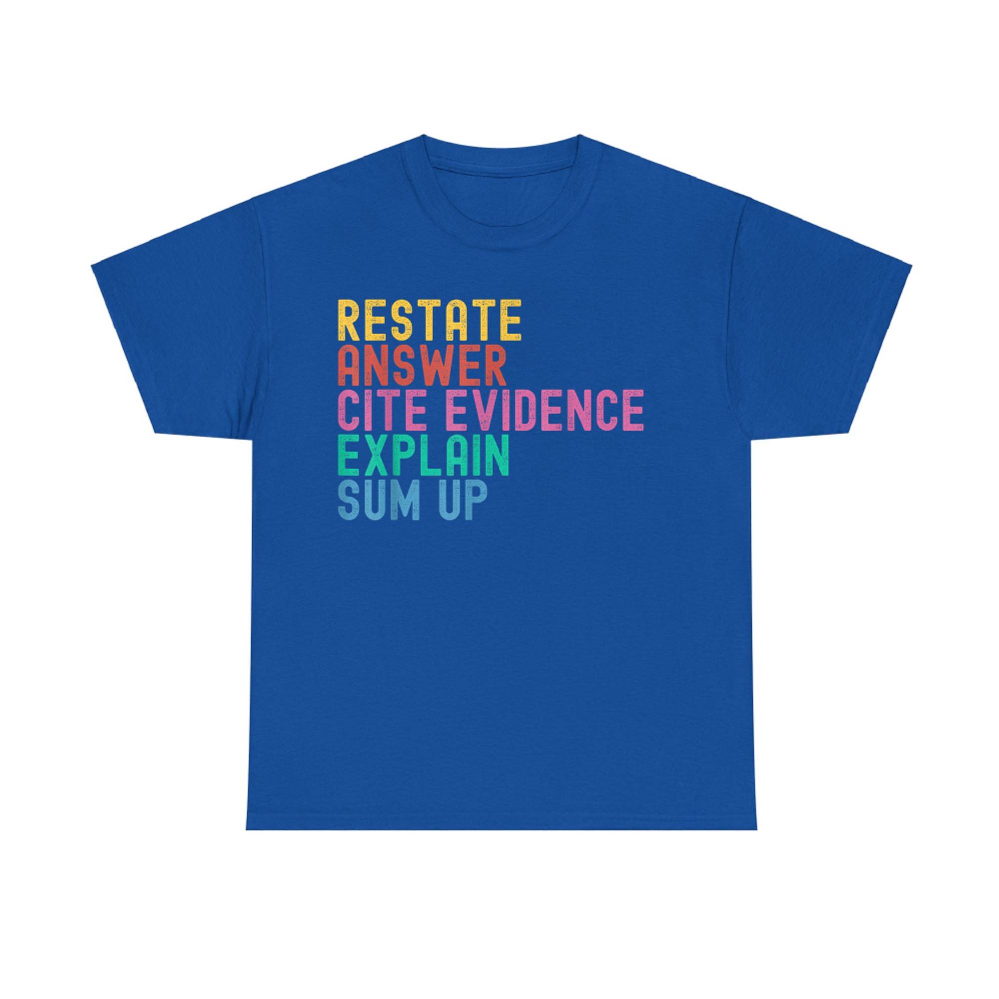 Races Writing Strategy Funny Text Evidence English Teacher T-Shirt