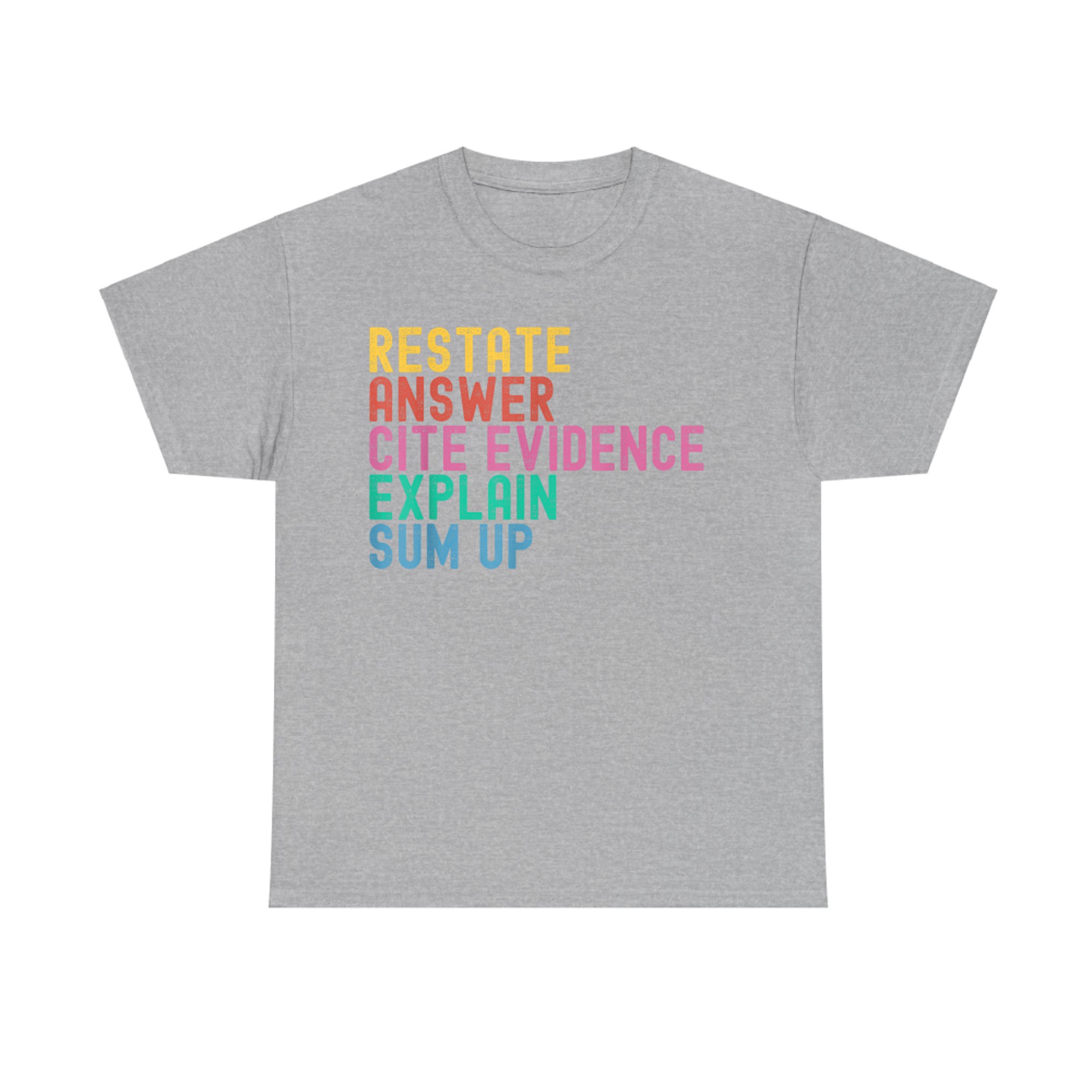 Races Writing Strategy Funny Text Evidence English Teacher T-Shirt