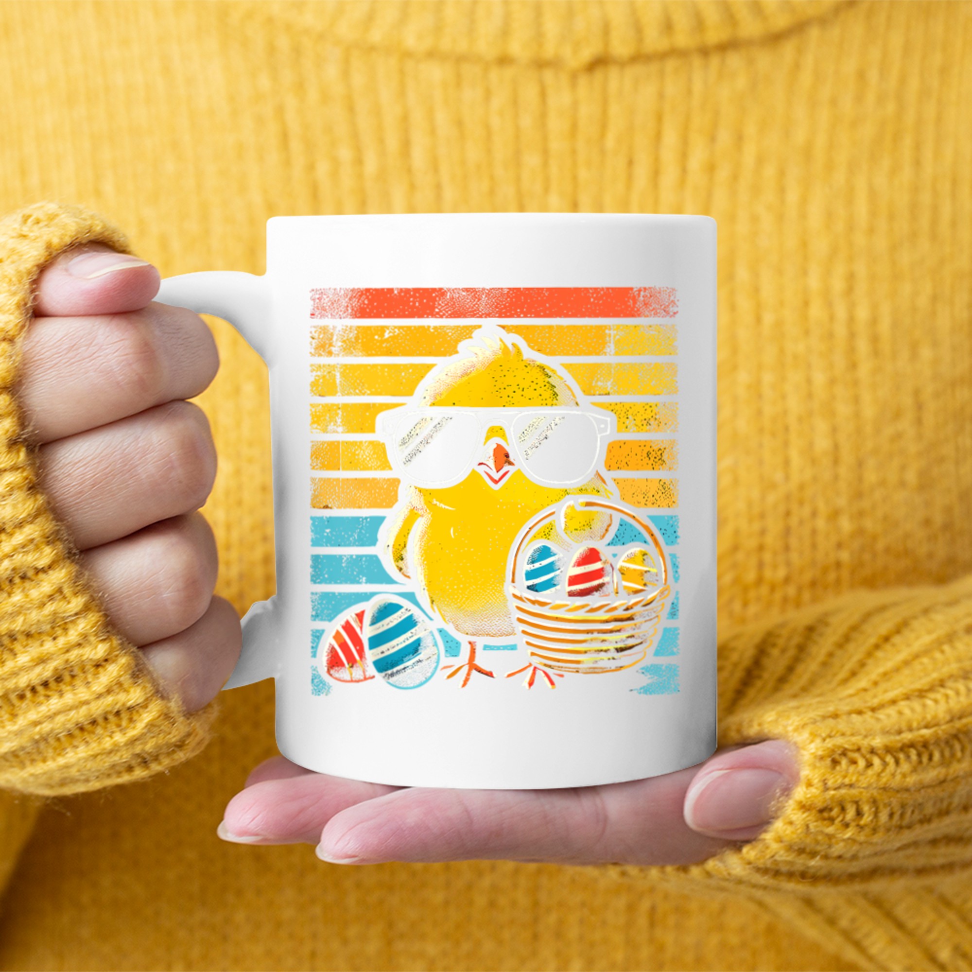Retro Easter Chick Funny Easter Mug