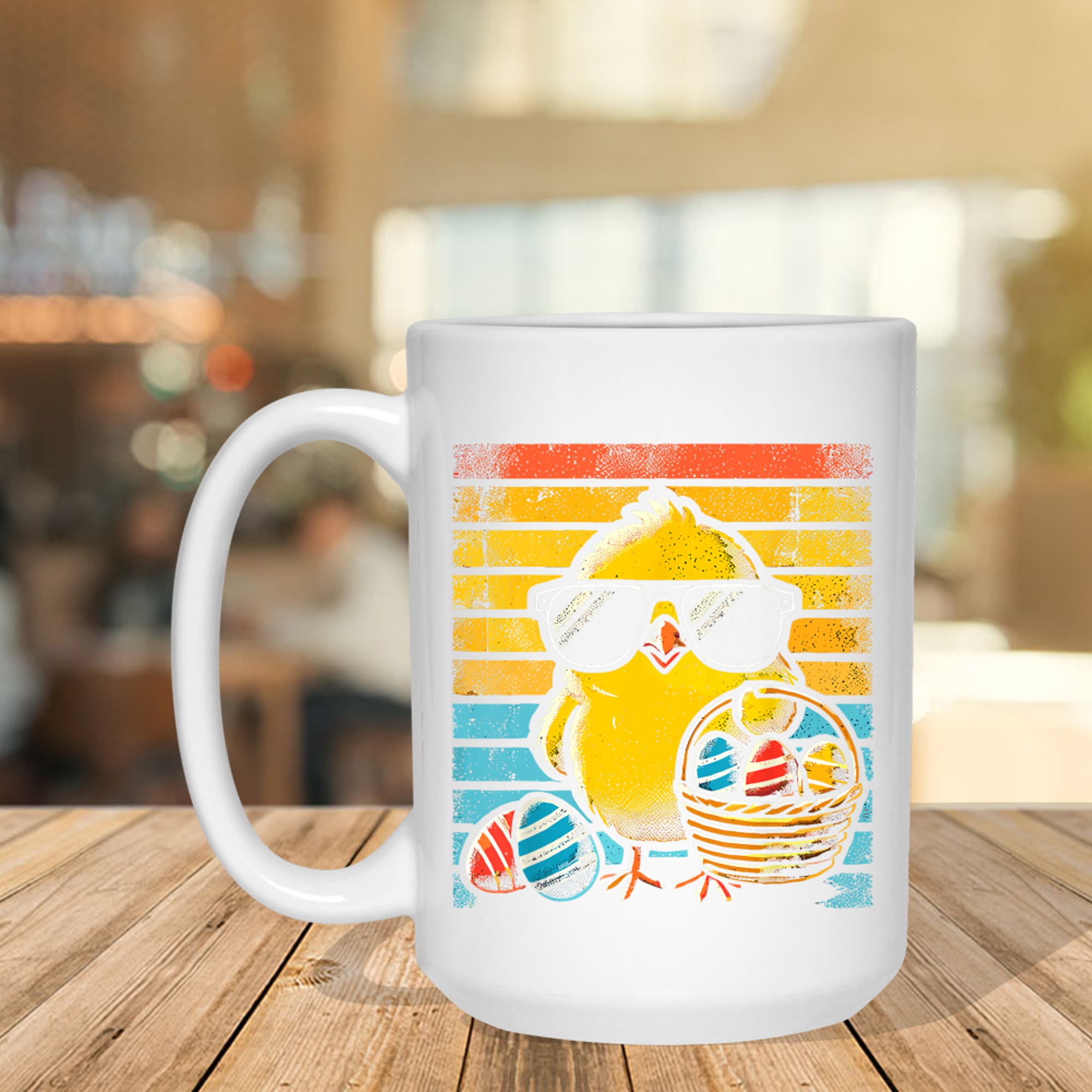 Retro Easter Chick Funny Easter Mug