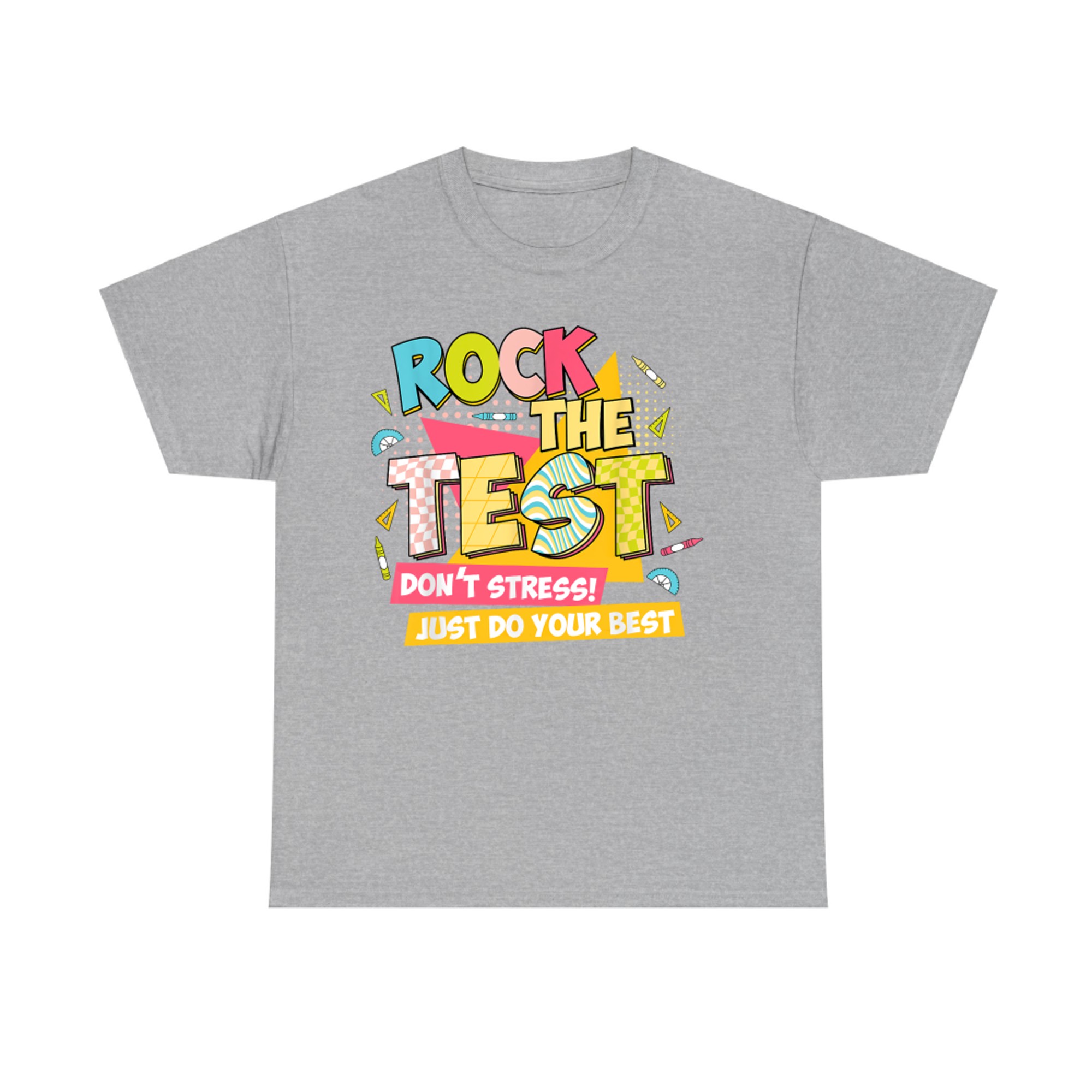 Rock The Test Day Motivational Retro Teachers Testing Day T-Shirt