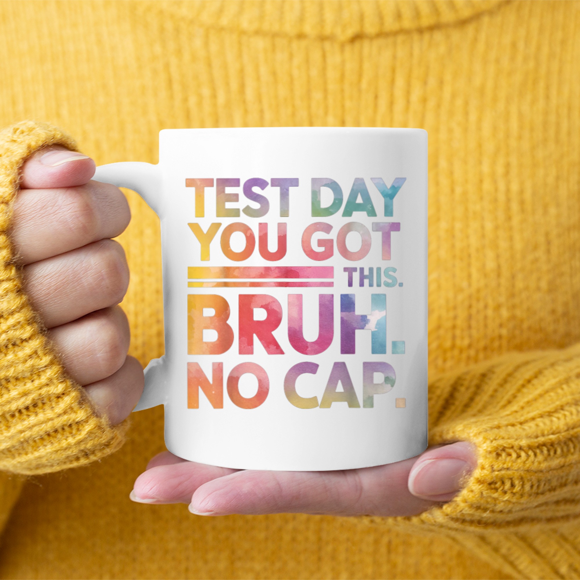Test Day Teacher Bruh Funny Mug