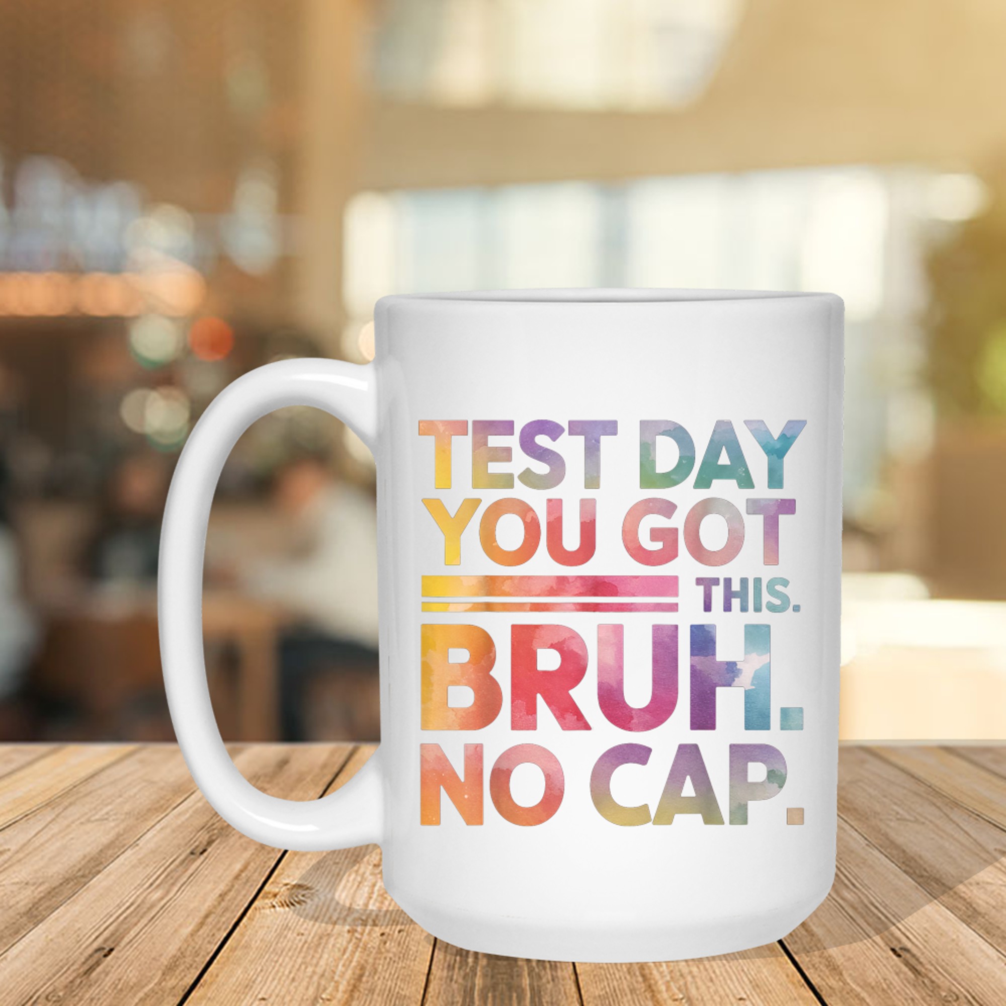 Test Day Teacher Bruh Funny Mug