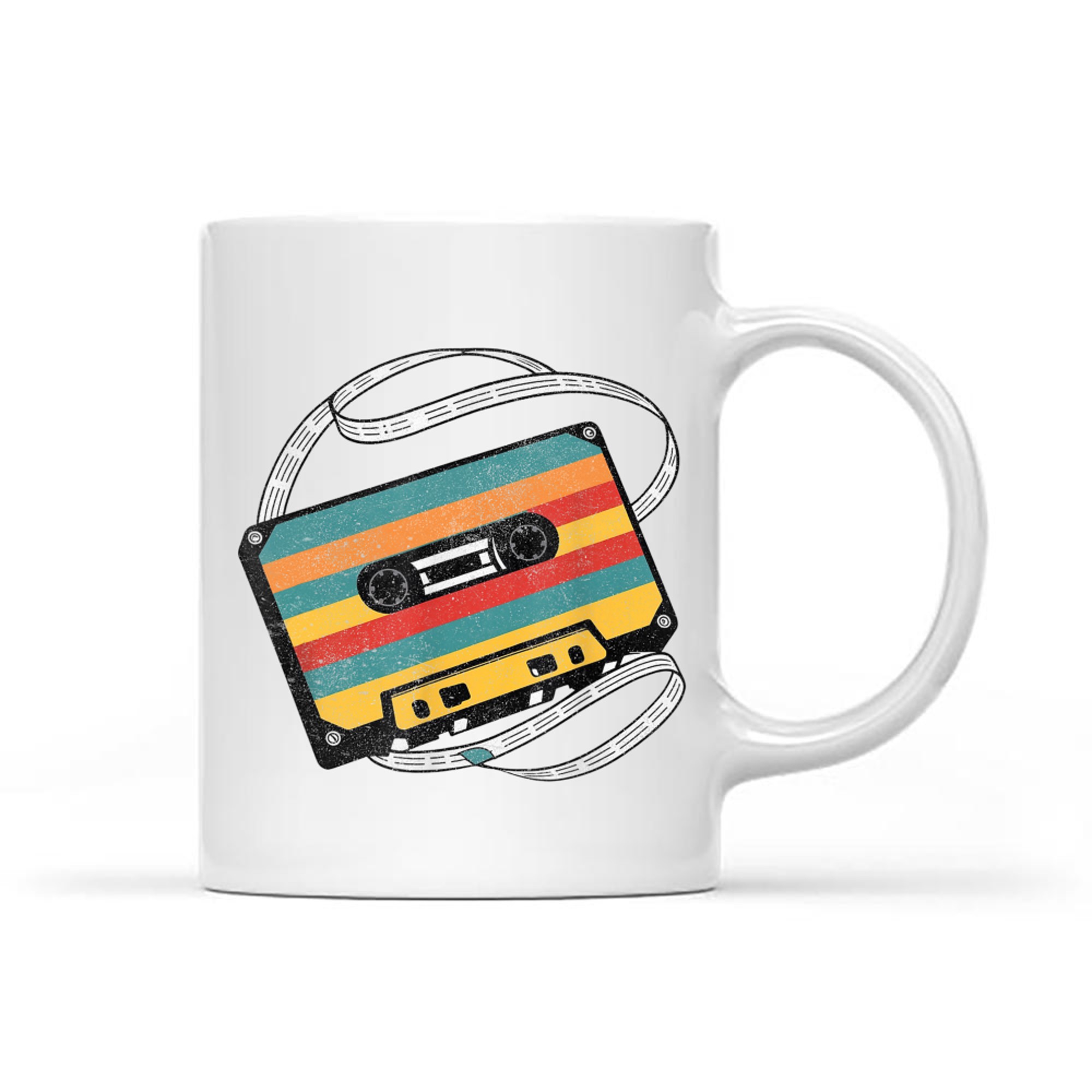 80s 90s Aesthetic Retro Nostalgia Music Cassette Tape Mug