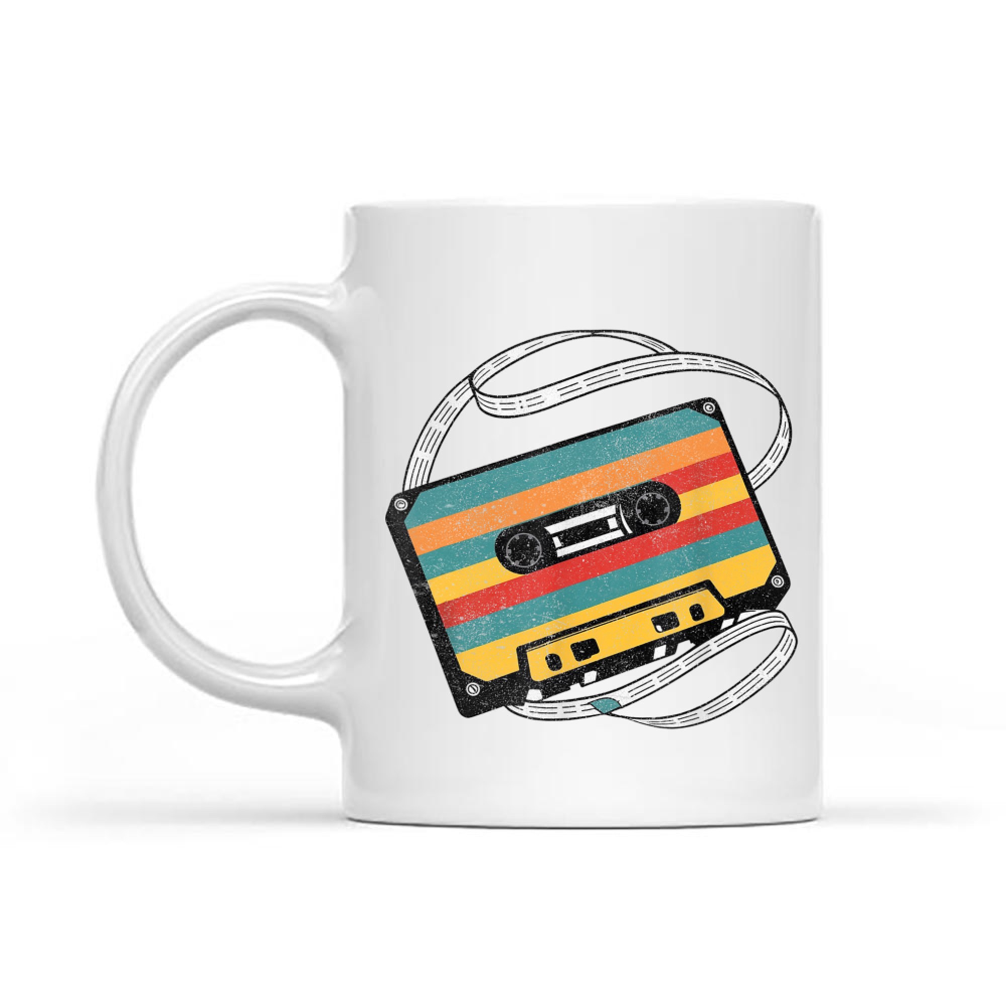 80s 90s Aesthetic Retro Nostalgia Music Cassette Tape Mug