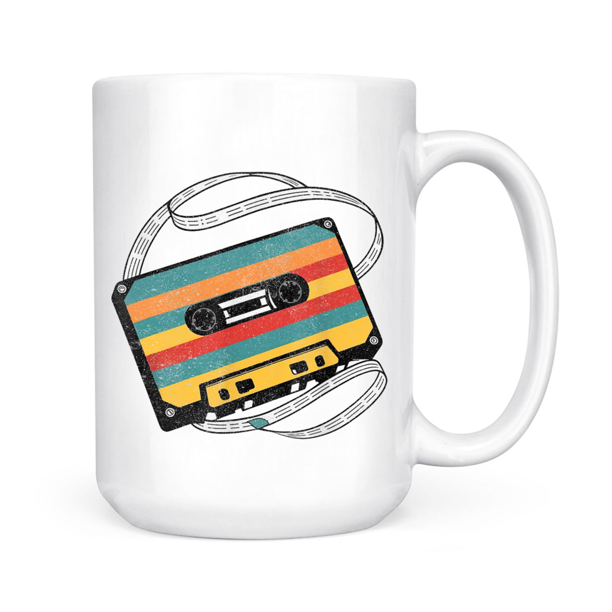 80s 90s Aesthetic Retro Nostalgia Music Cassette Tape Mug
