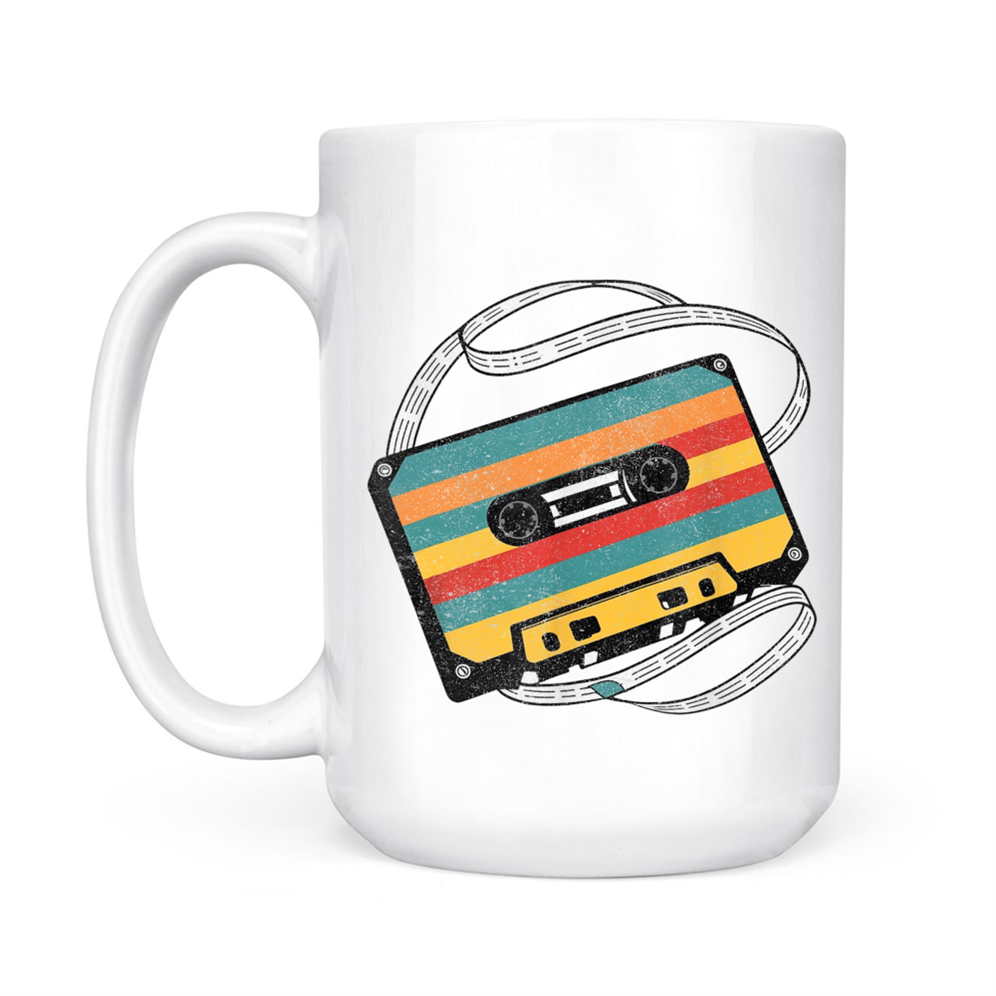 80s 90s Aesthetic Retro Nostalgia Music Cassette Tape Mug