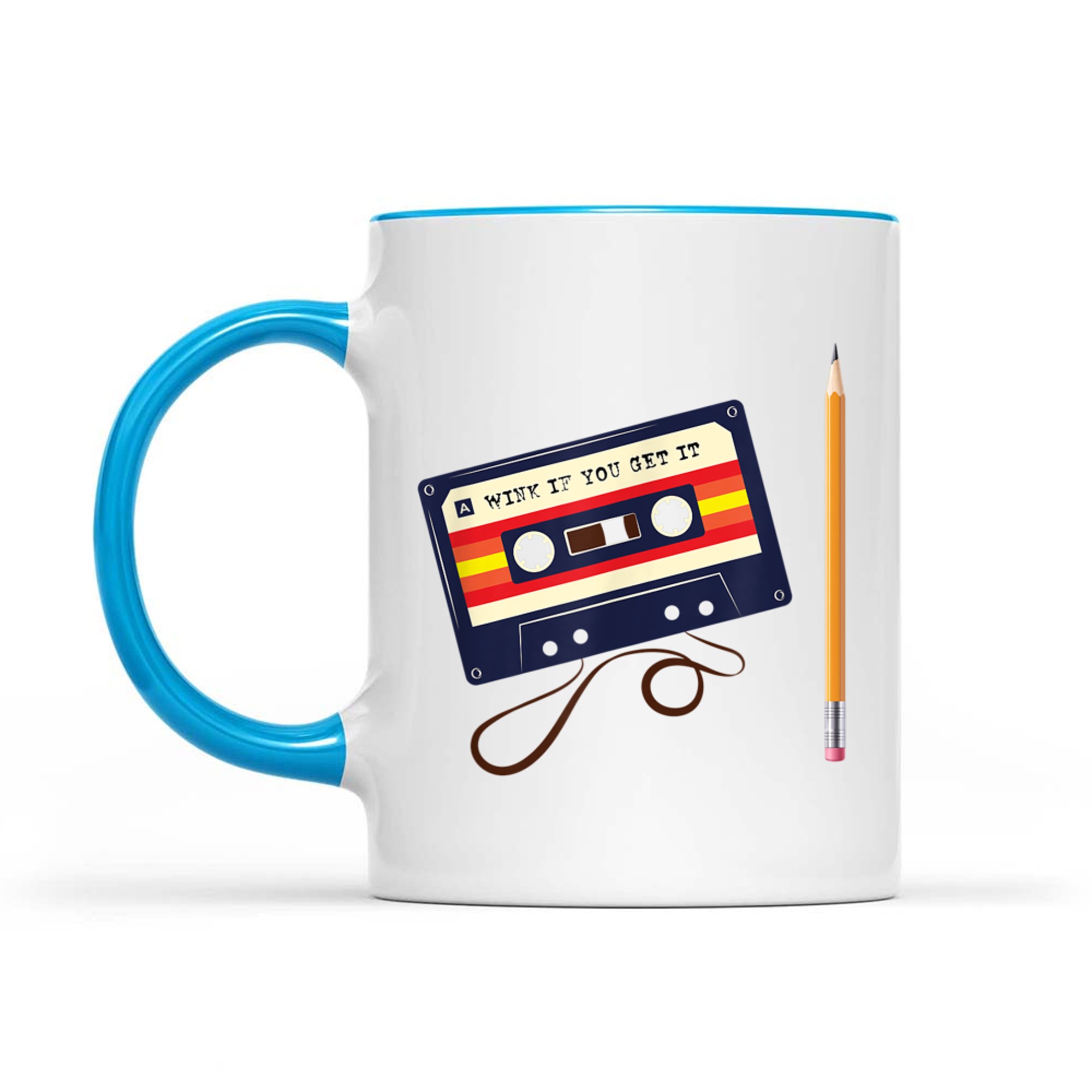 80s Music Lovers Nostalgia Cassette Tape Pencil Mug
