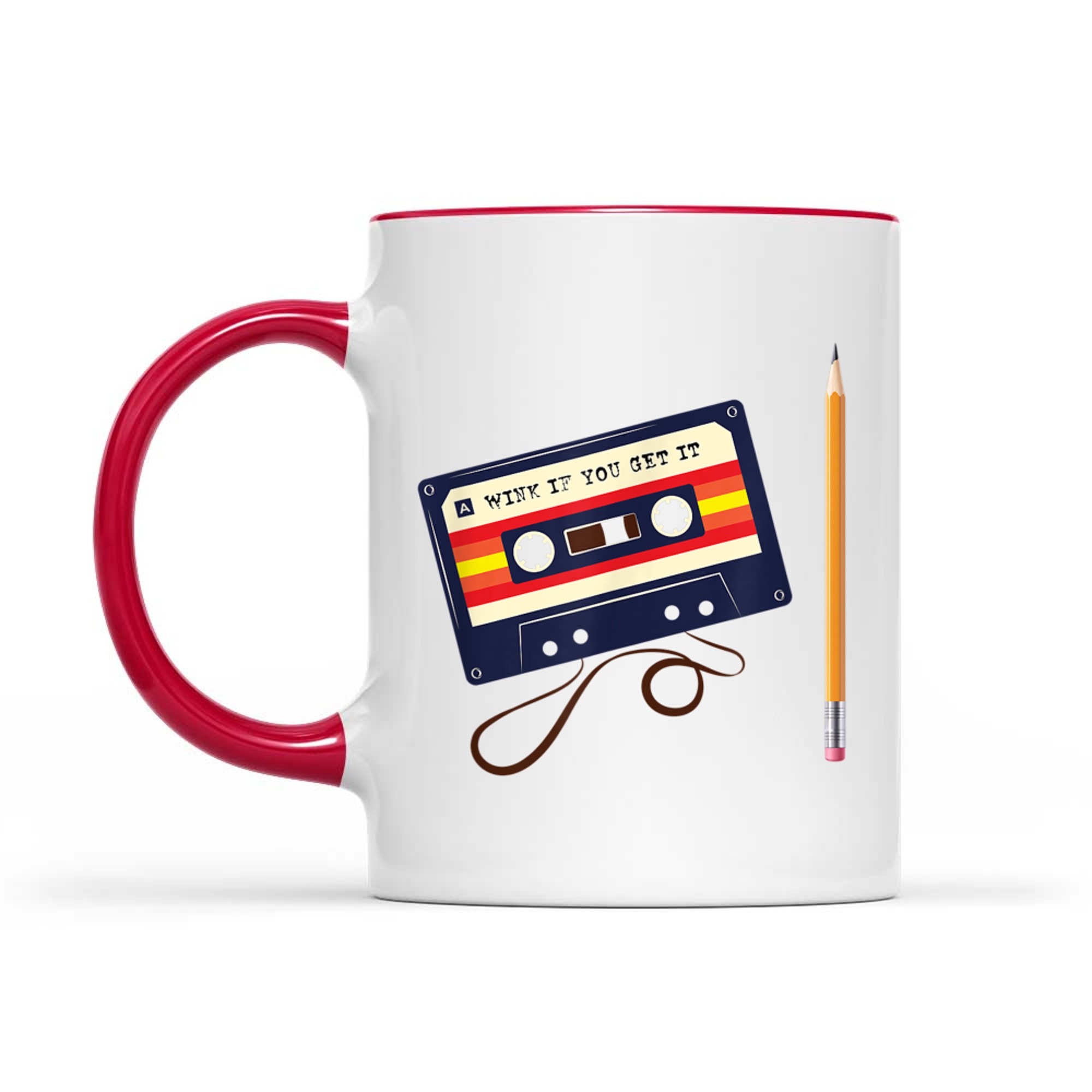 80s Music Lovers Nostalgia Cassette Tape Pencil Mug