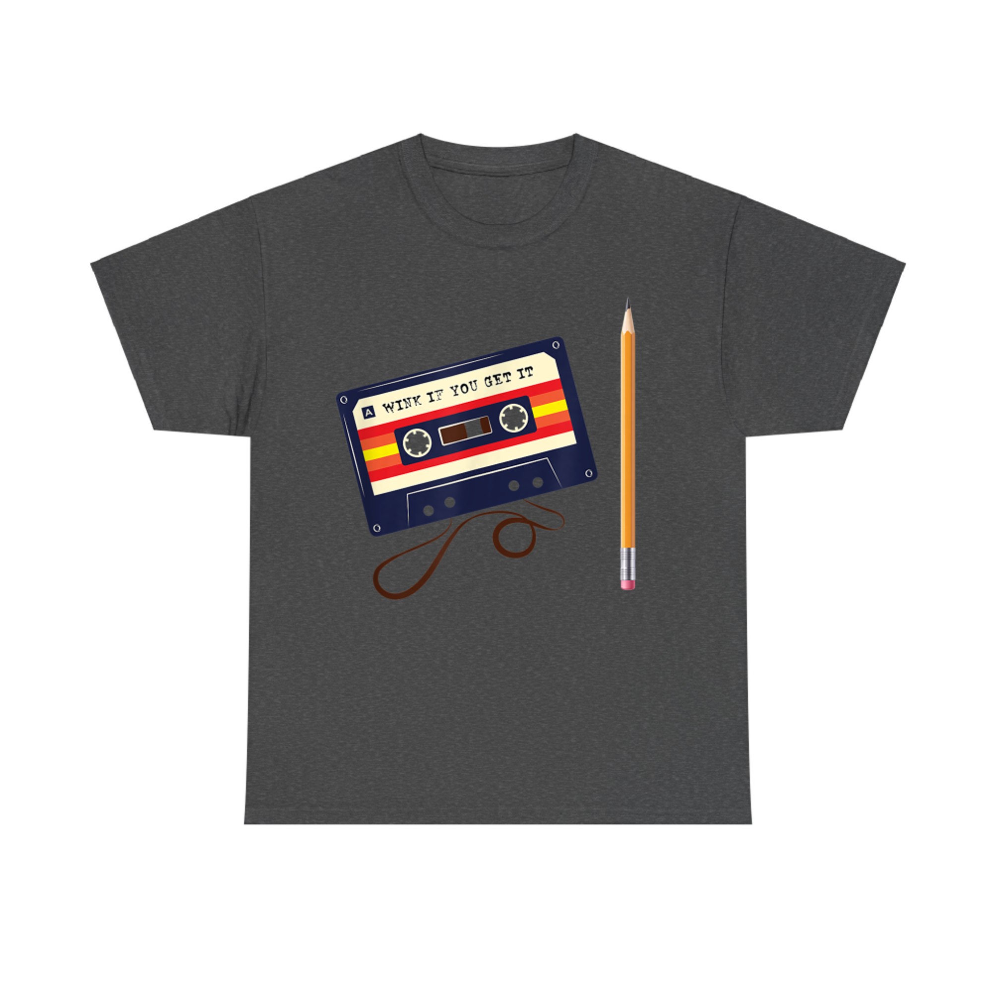 80s Music Lovers Nostalgia Cassette Tape Pencil T-Shirt