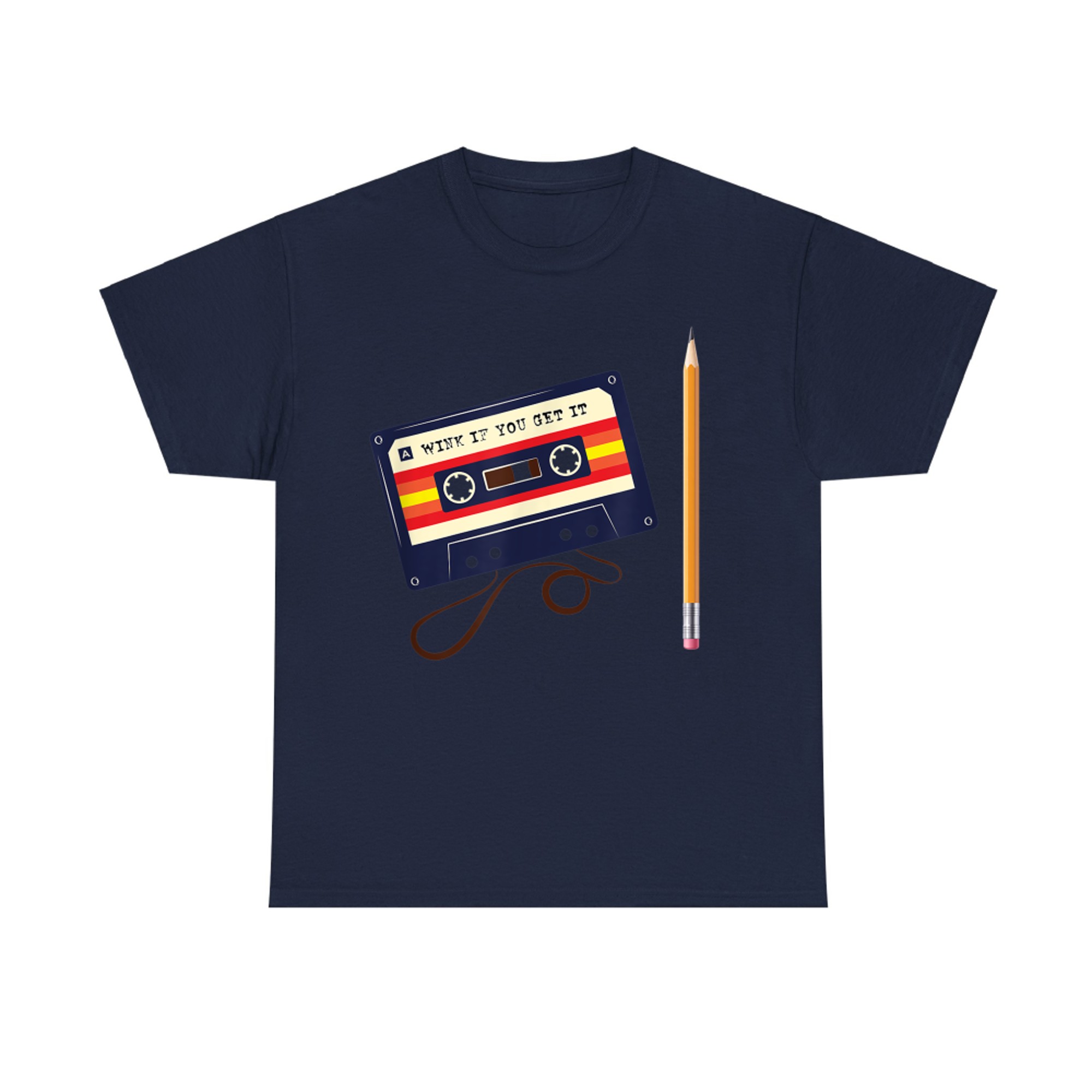 80s Music Lovers Nostalgia Cassette Tape Pencil T-Shirt