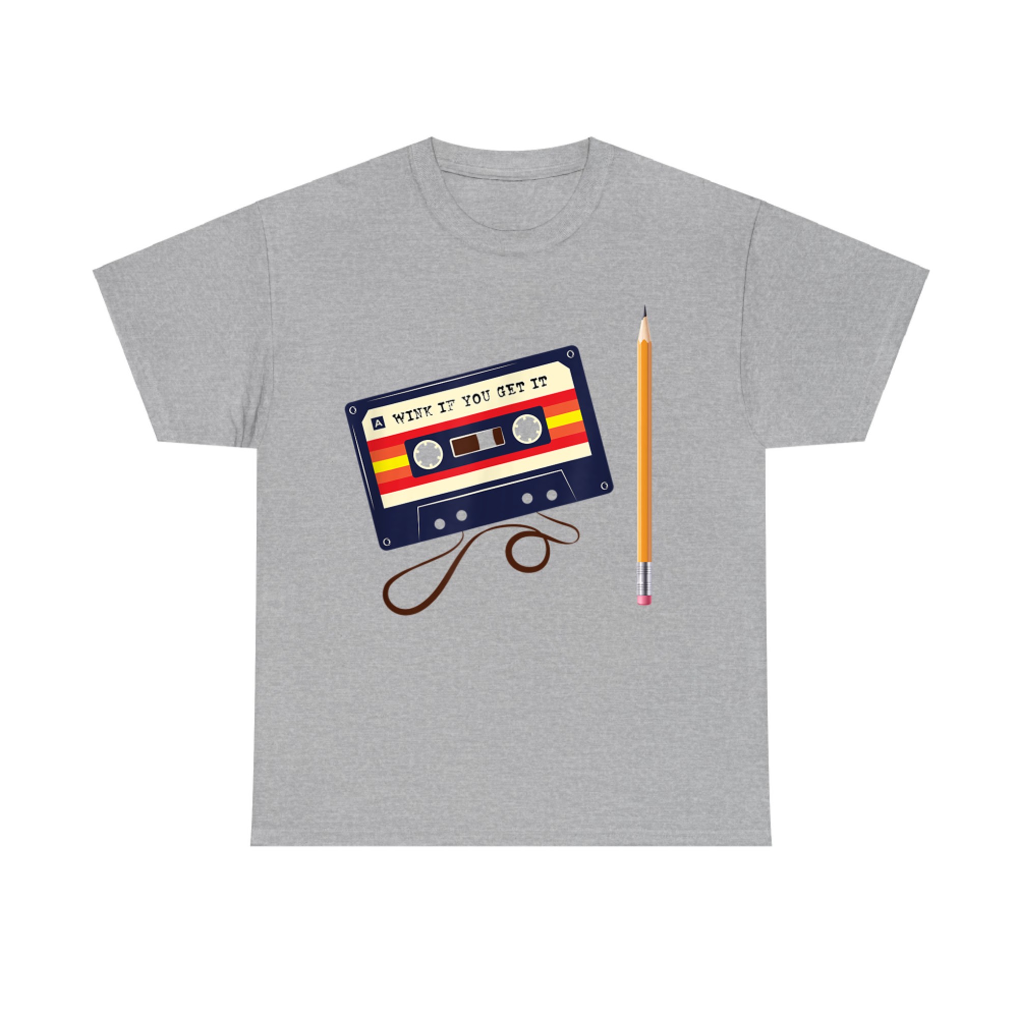 80s Music Lovers Nostalgia Cassette Tape Pencil T-Shirt
