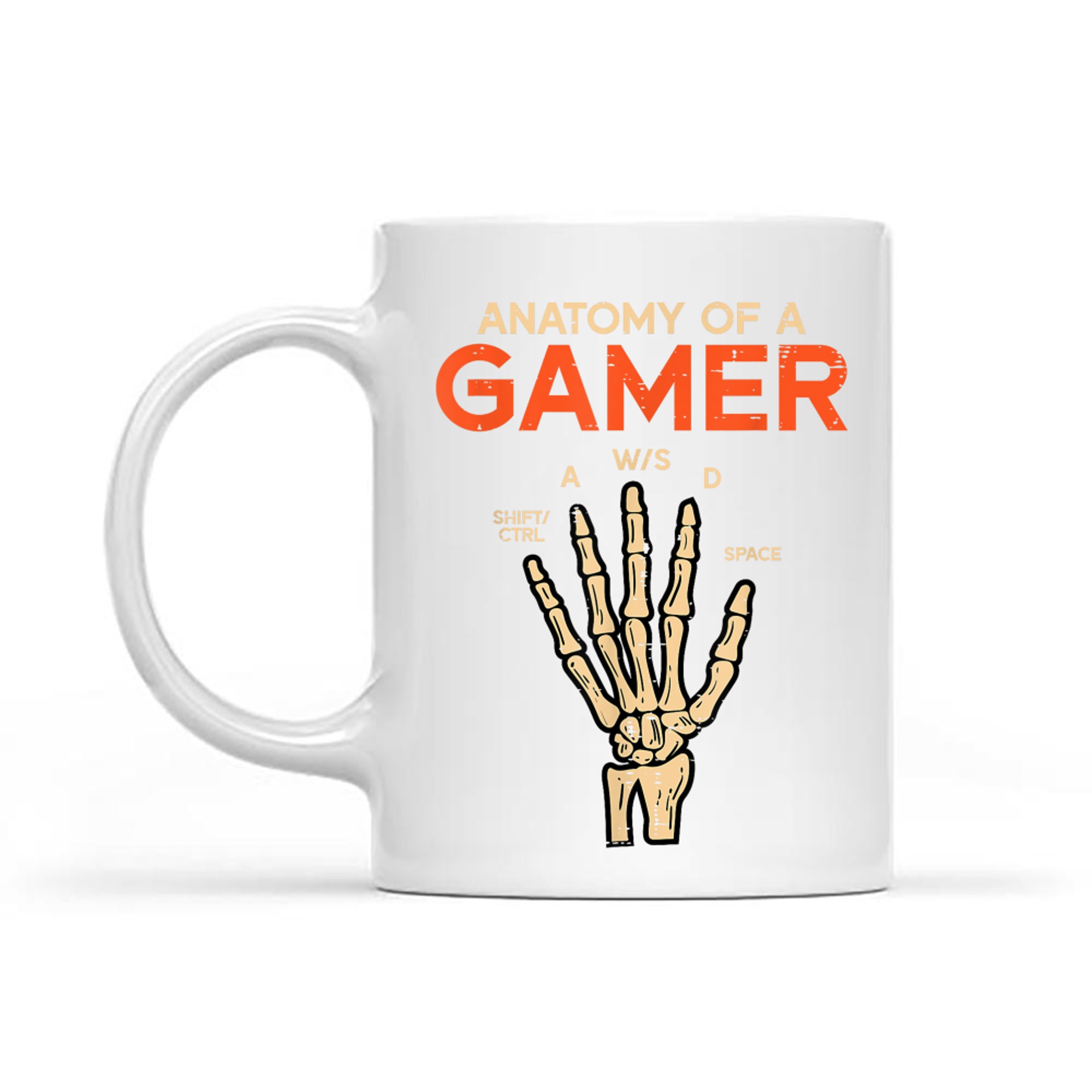 Anatomy Of A Gamer Skeleton Hand Funny Mug