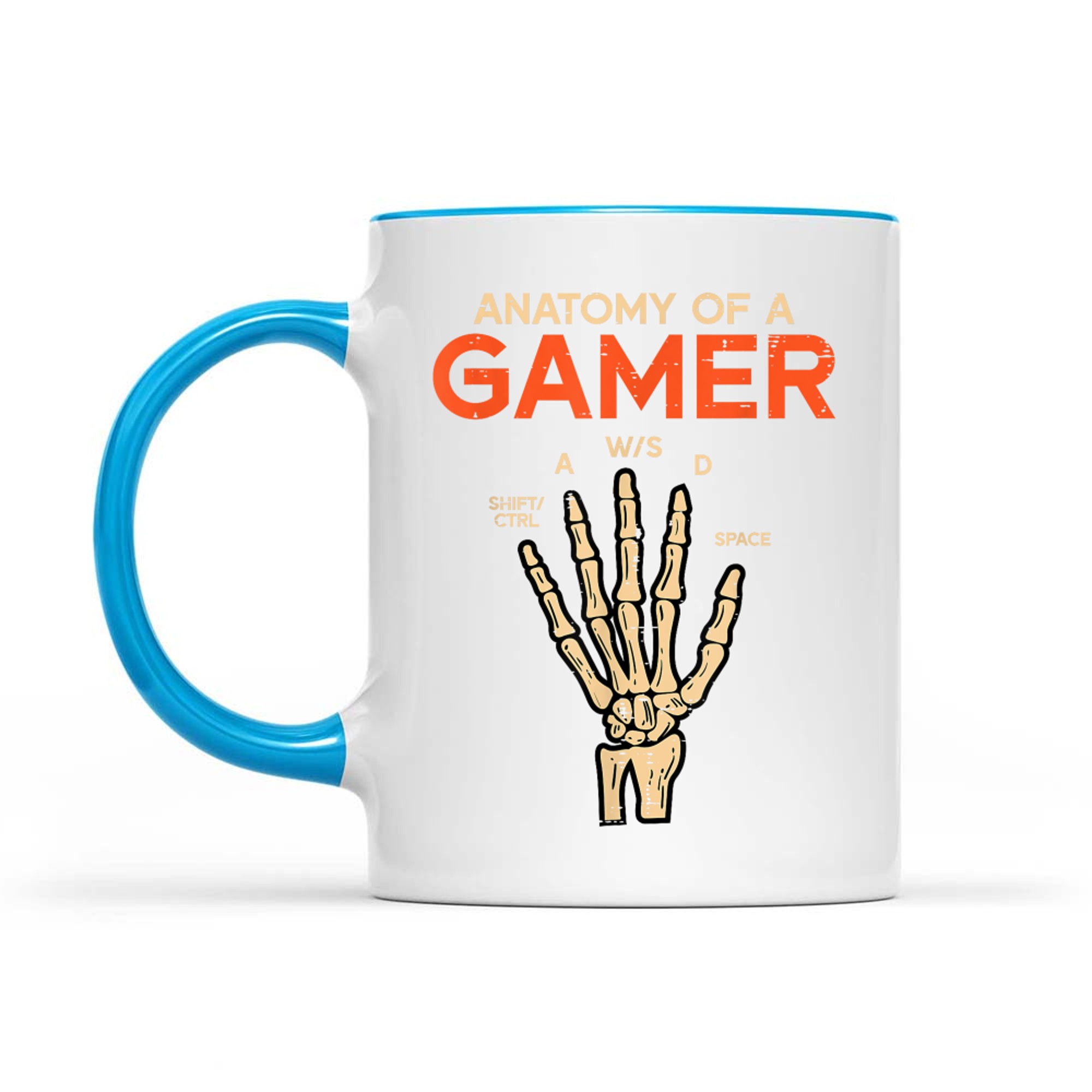 Anatomy Of A Gamer Skeleton Hand Funny Mug