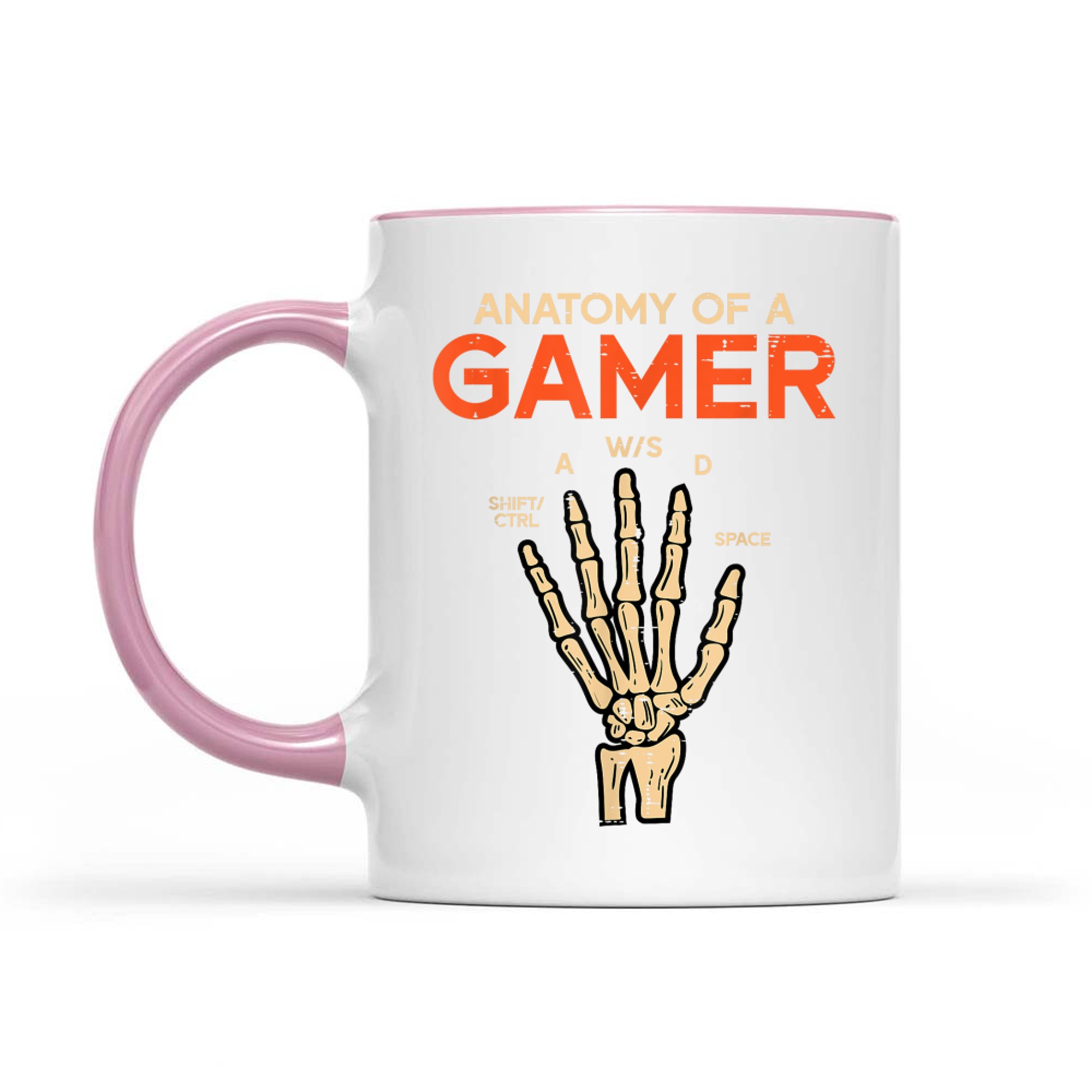 Anatomy Of A Gamer Skeleton Hand Funny Mug
