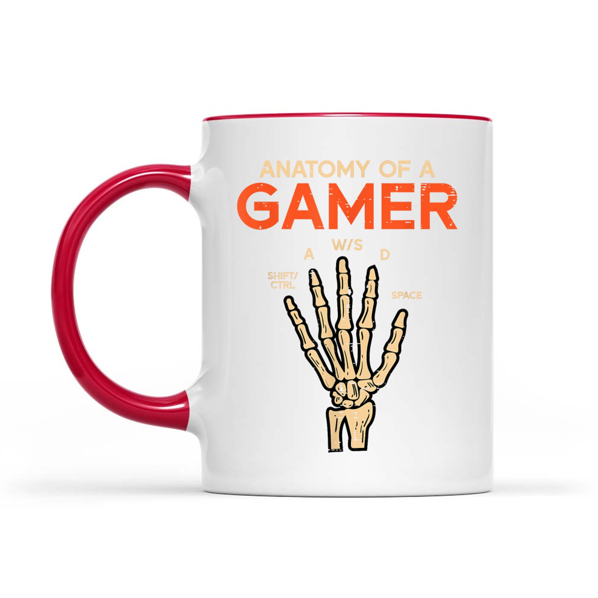 Anatomy Of A Gamer Skeleton Hand Funny Mug