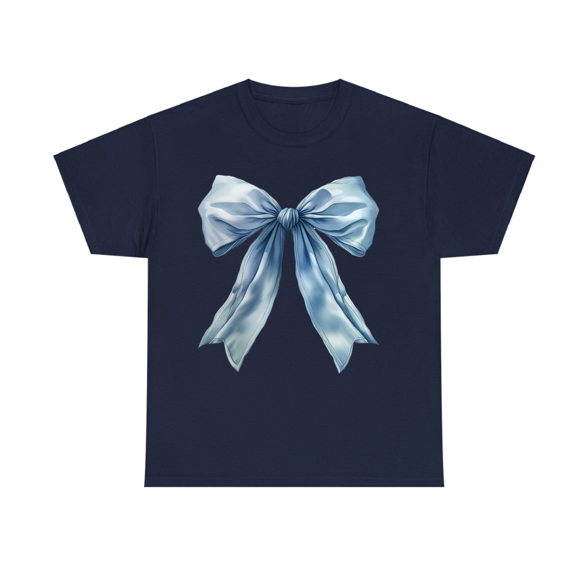 Baby Blue Bow Cute Y2k Clean Girl Aesthetic T-Shirt