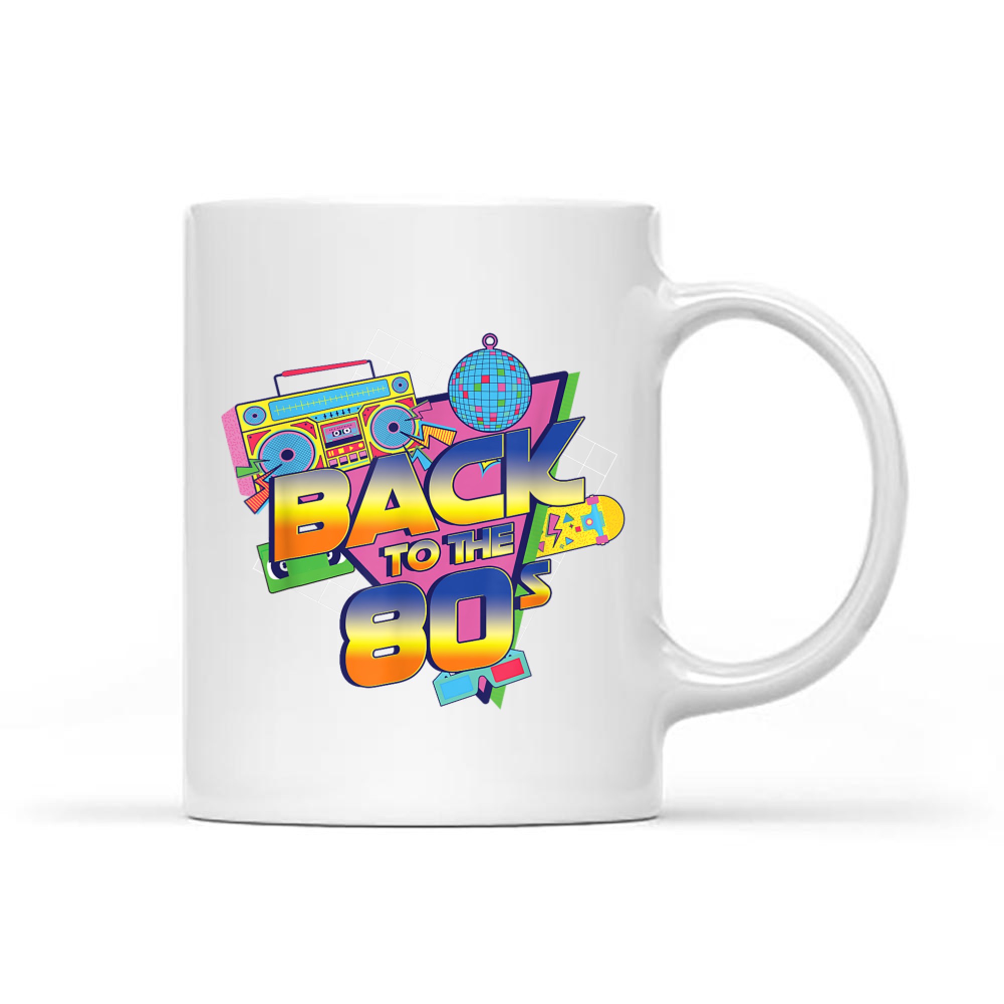 Back To The 80s Retro Vintage Disco Music 80s Nostalgia Mug