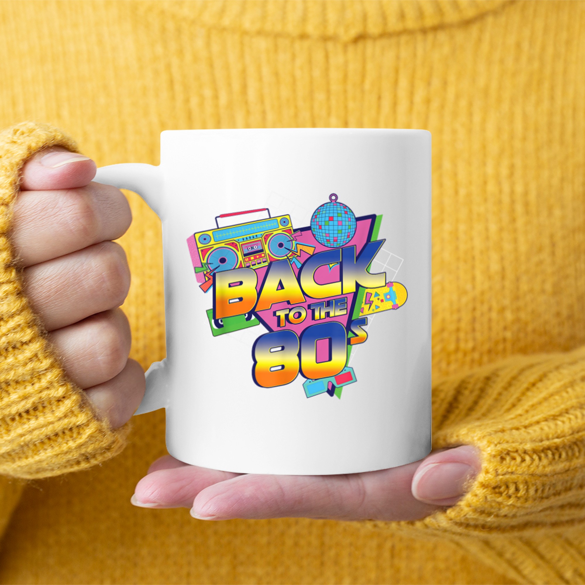 Back To The 80s Retro Vintage Disco Music 80s Nostalgia Mug