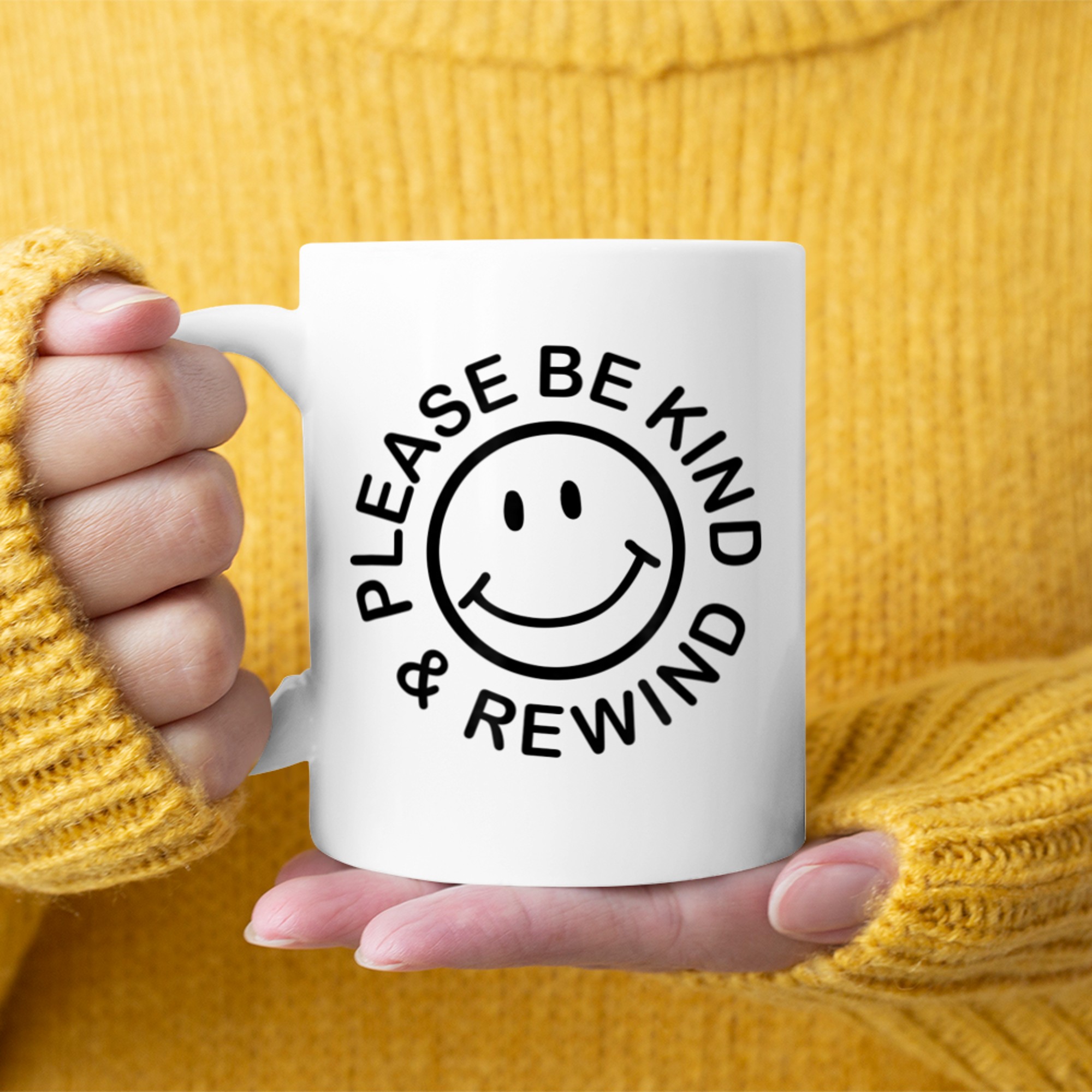 Be Kind Rewind Retro Nostalgia Sticker 80s 90s Mug