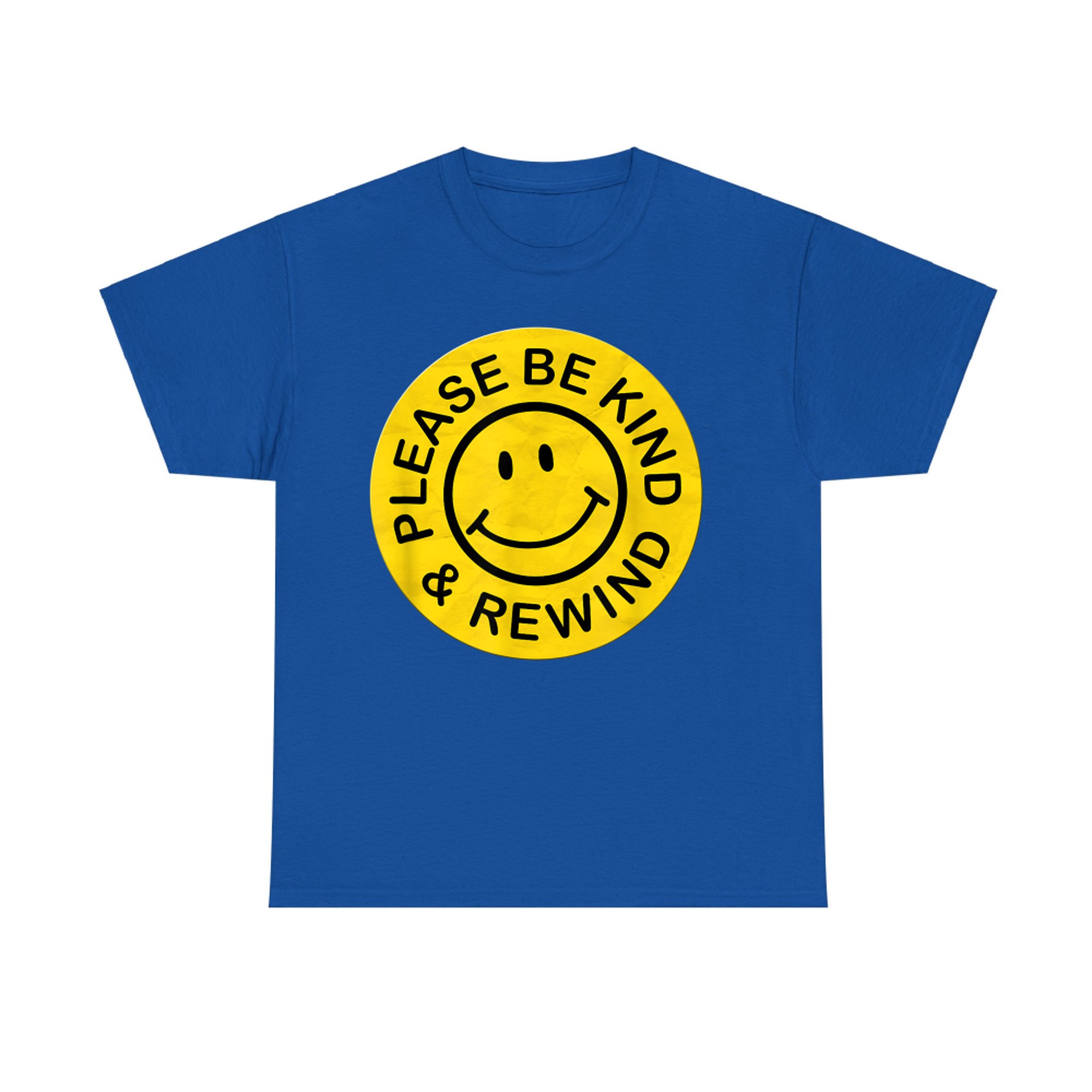 Be Kind Rewind Retro Nostalgia Yellow Sticker 80s 90s T-Shirt