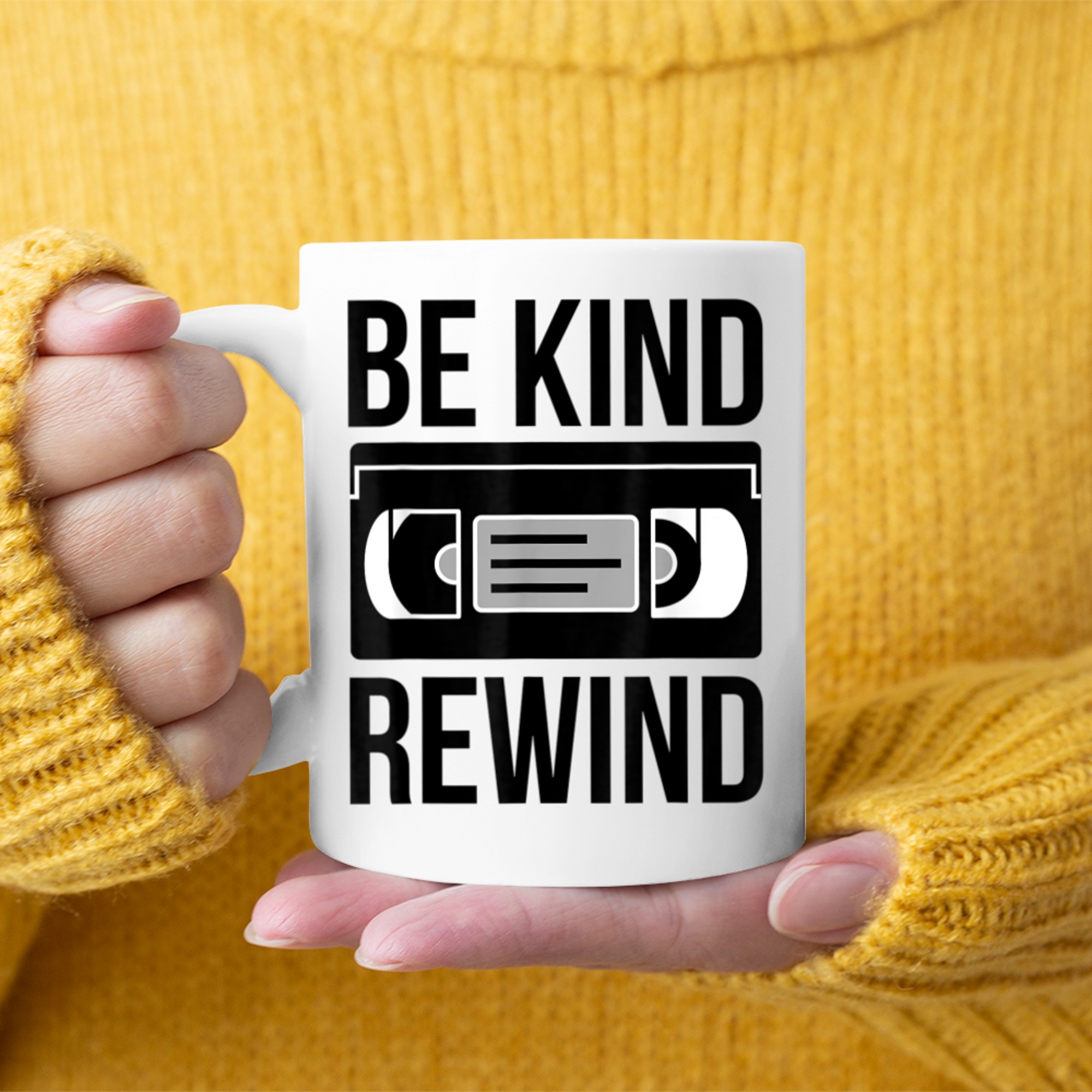 Be Kind Rewind VHS 80s 90s Nostalgia Never Forget Mug