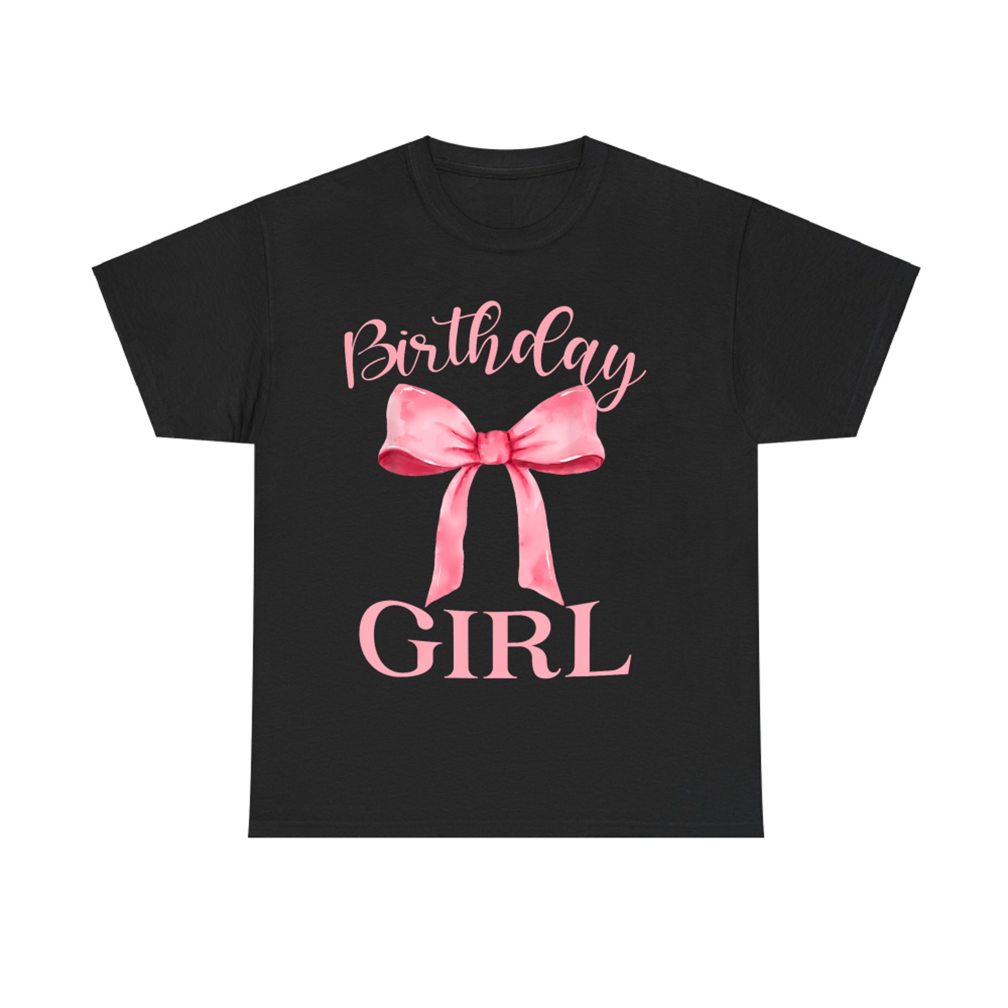 Birthday Girl Pink Aesthetic Bow Girly Y2K T-Shirt