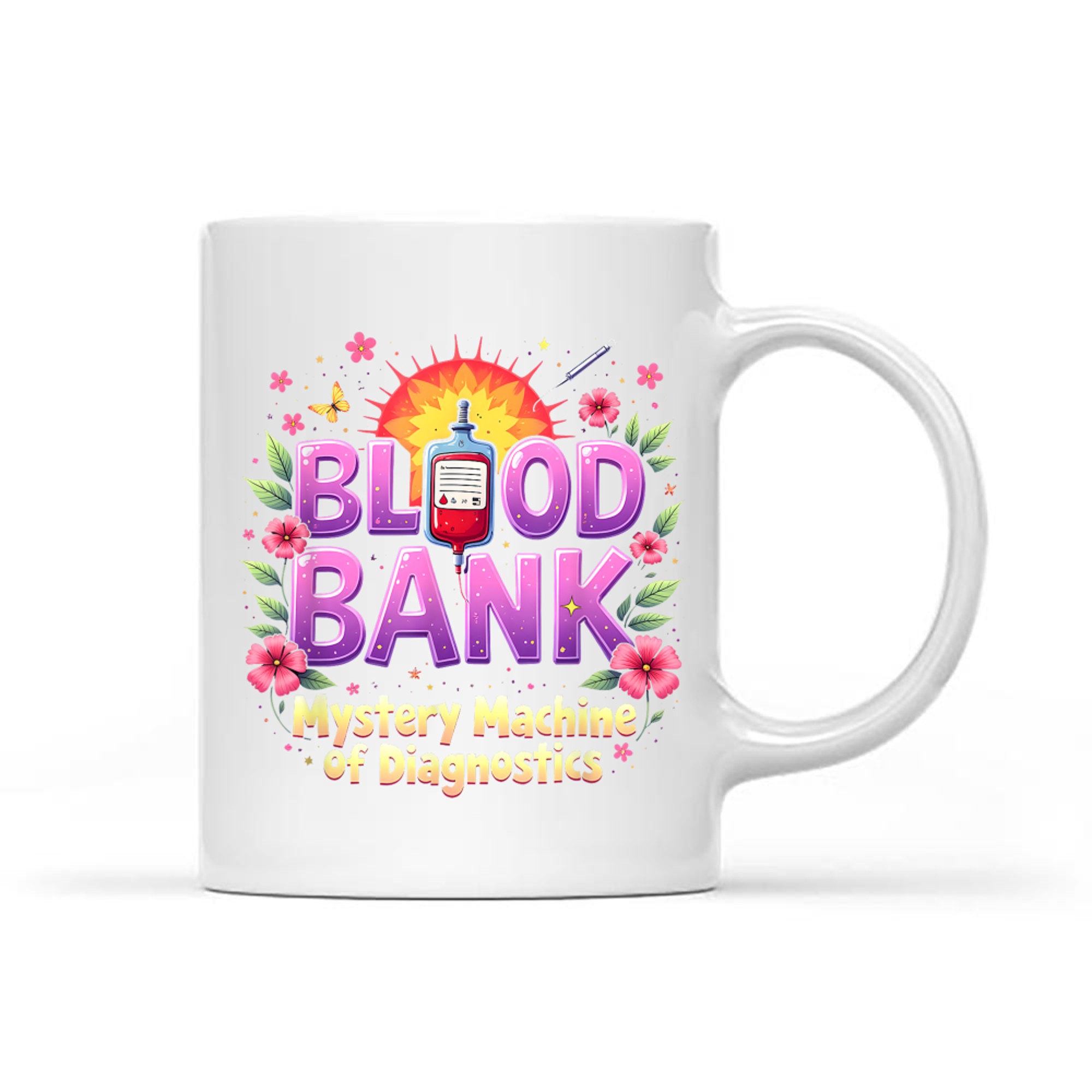 Blood Bank Mystery Machine Diagnostics Lab Week Mug