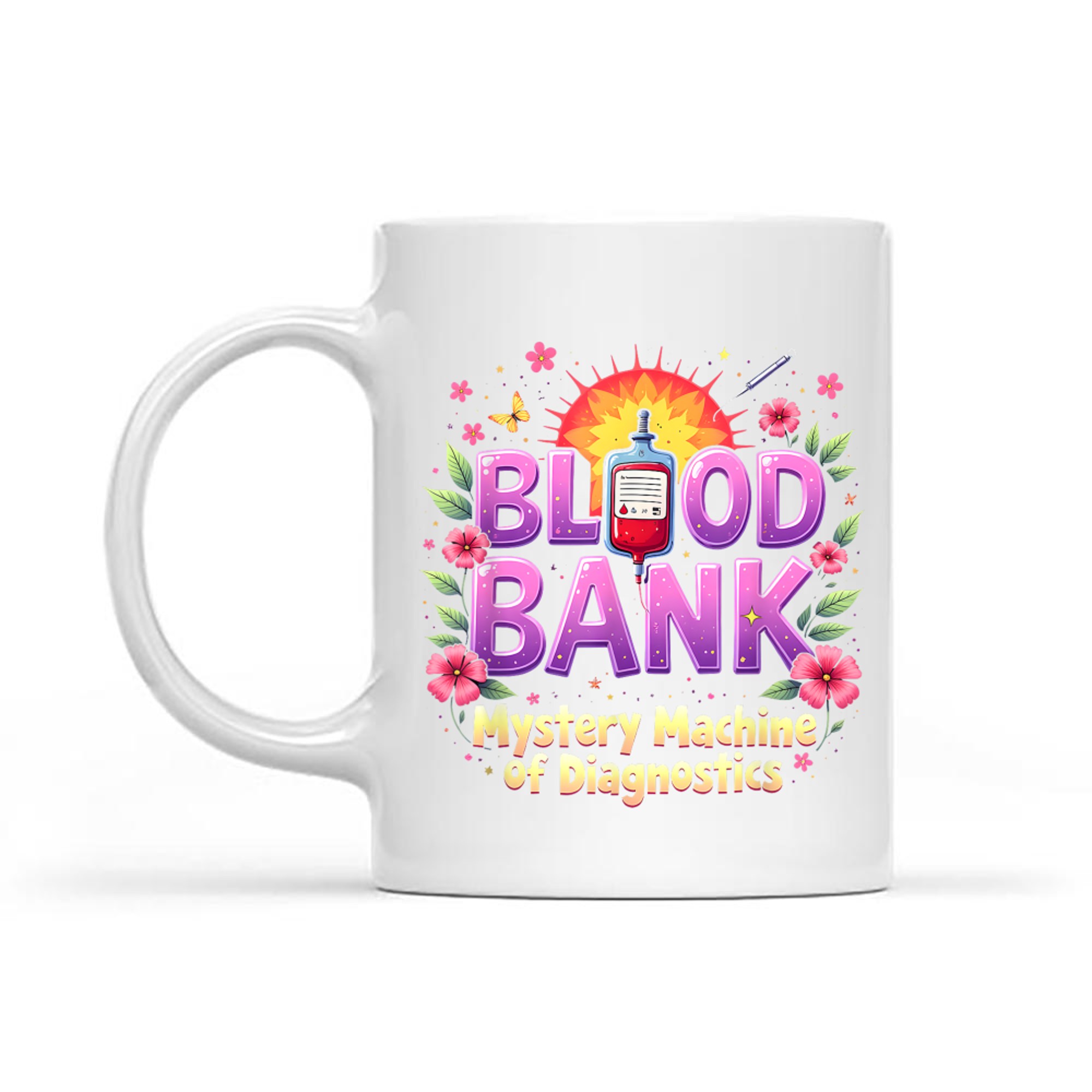 Blood Bank Mystery Machine Diagnostics Lab Week Mug