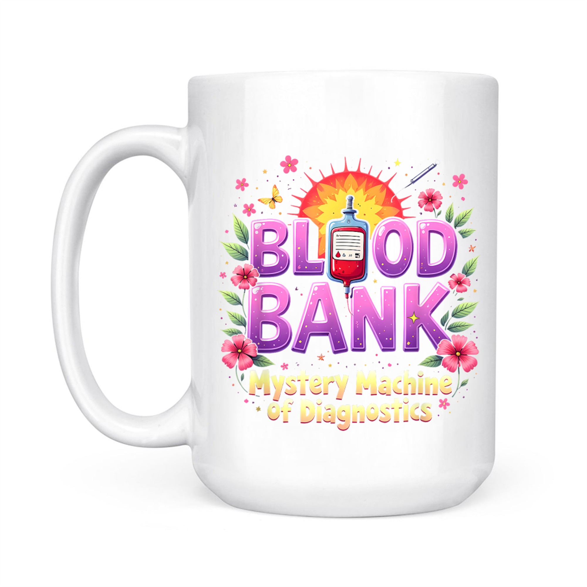 Blood Bank Mystery Machine Diagnostics Lab Week Mug