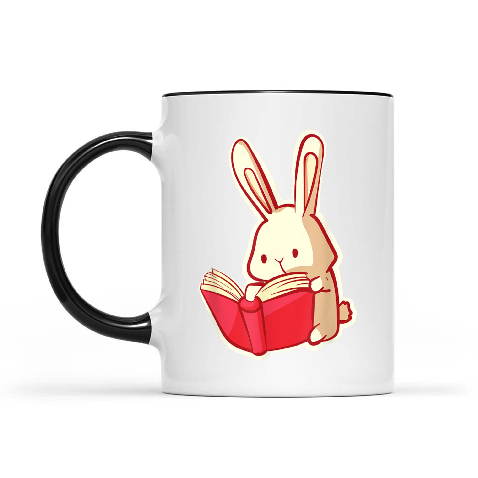 Book Bookworm Kawaii Bunny Reading Funny Graphic Mug