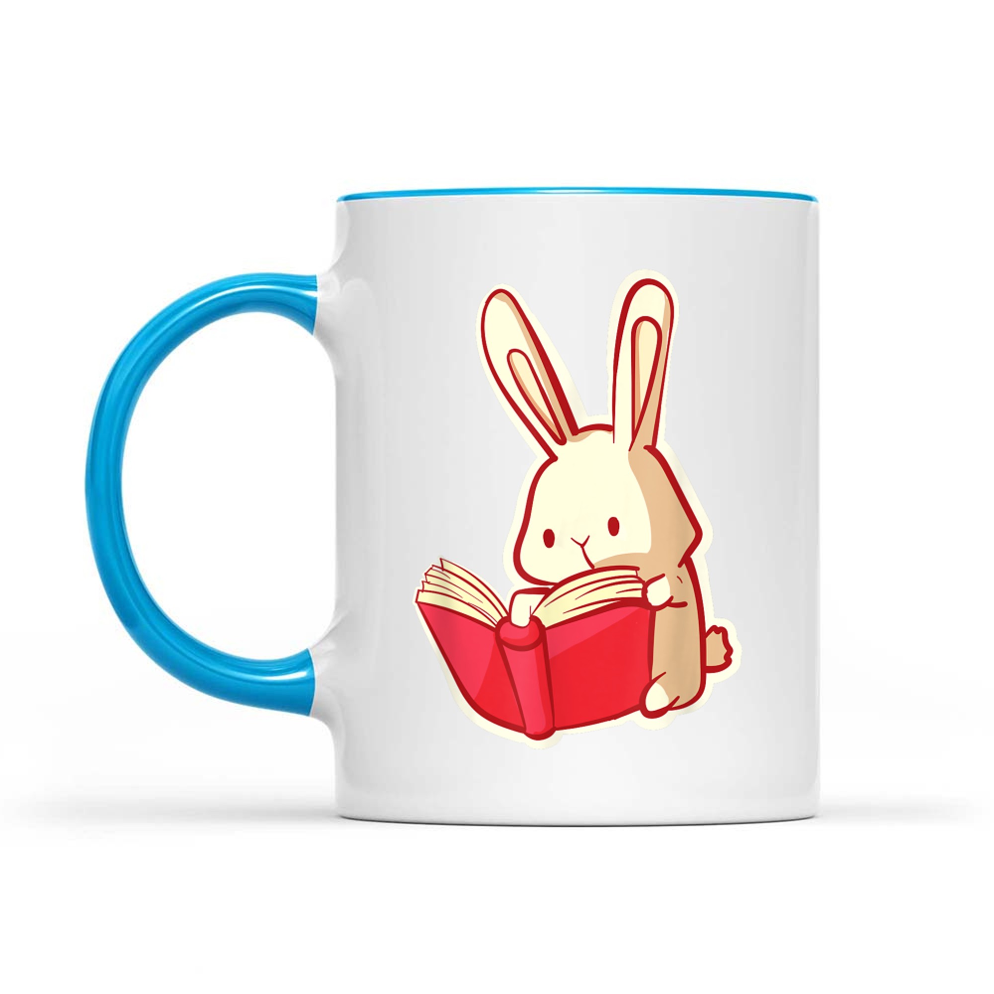 Book Bookworm Kawaii Bunny Reading Funny Graphic Mug