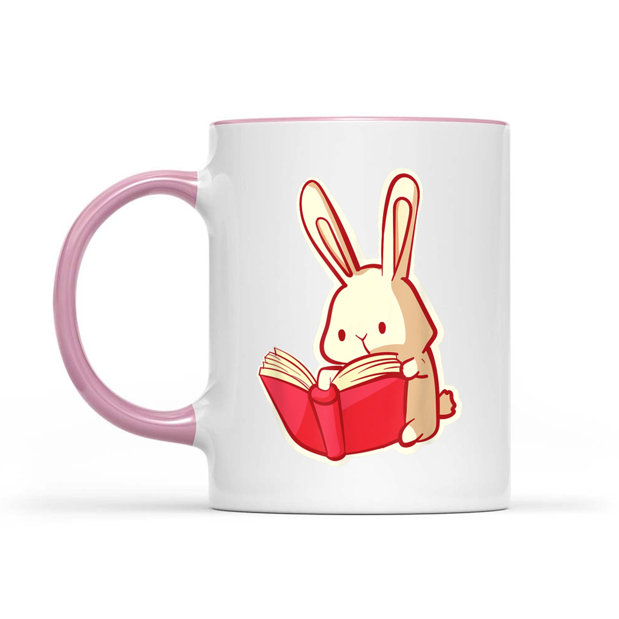 Book Bookworm Kawaii Bunny Reading Funny Graphic Mug