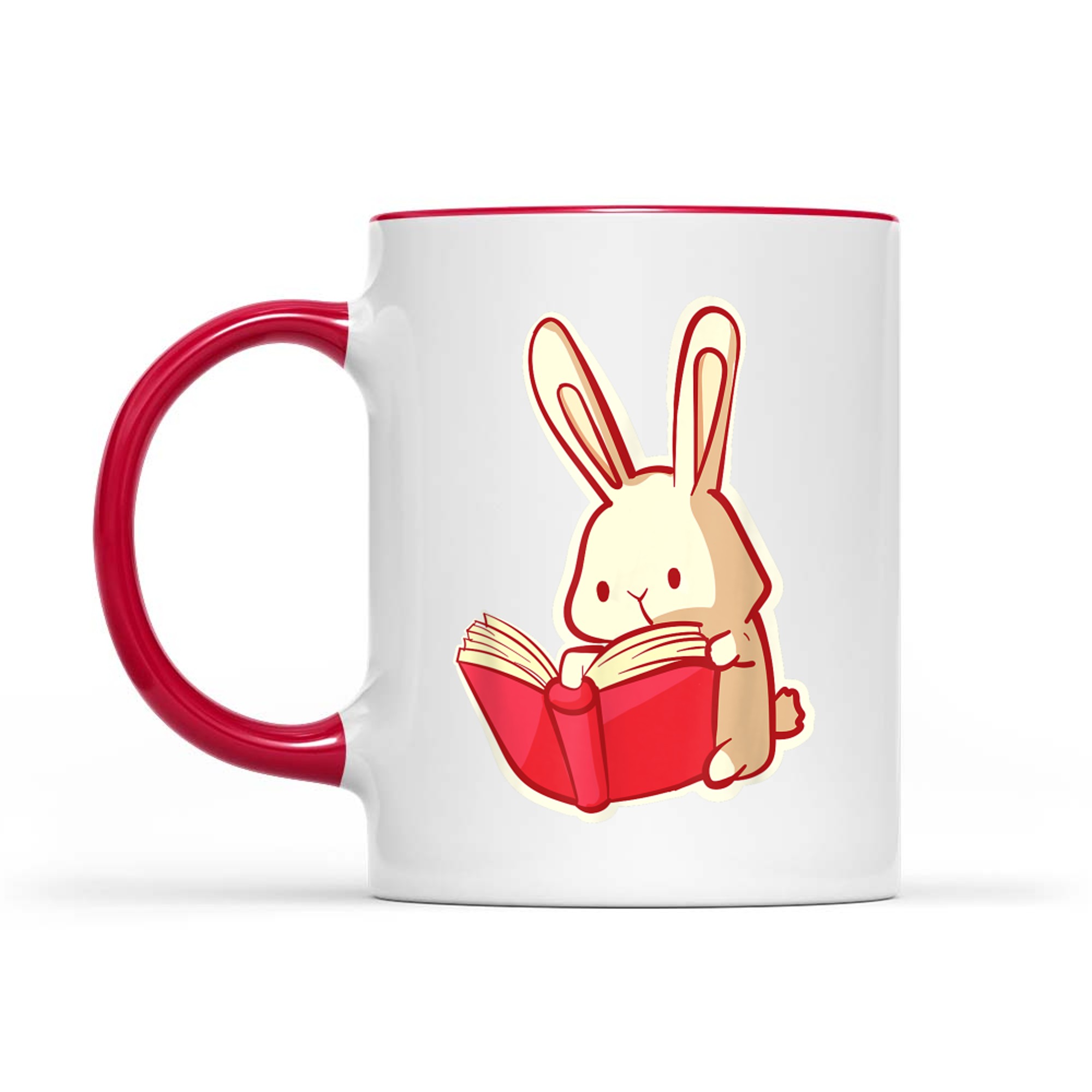 Book Bookworm Kawaii Bunny Reading Funny Graphic Mug