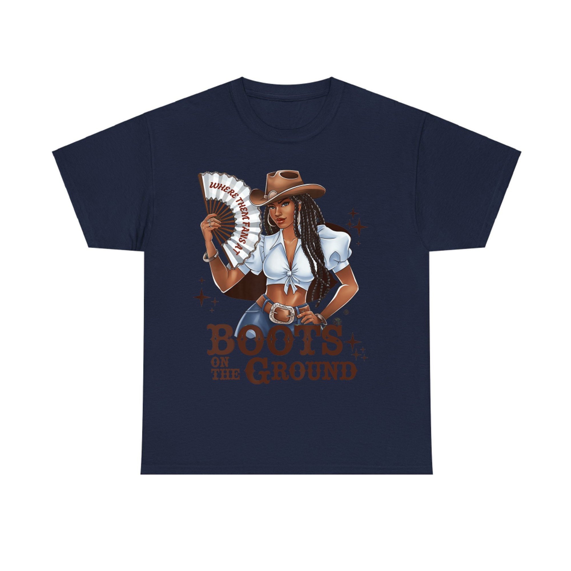Boots On The Ground Linedance Stylish Black Cowgirl T-Shirt