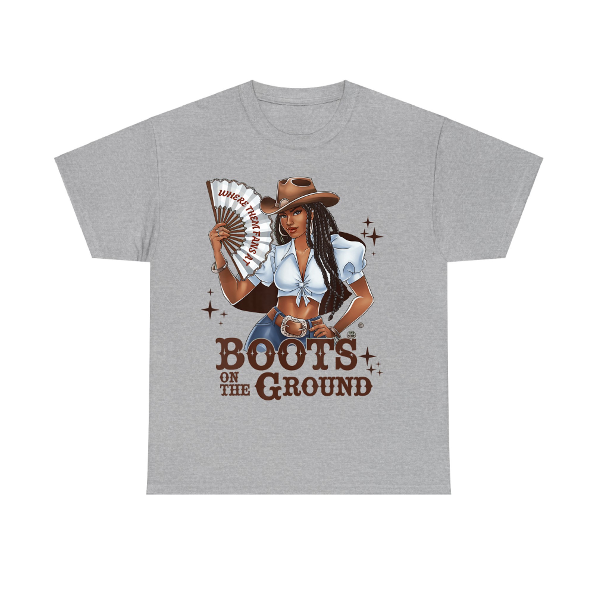 Boots On The Ground Linedance Stylish Black Cowgirl T-Shirt