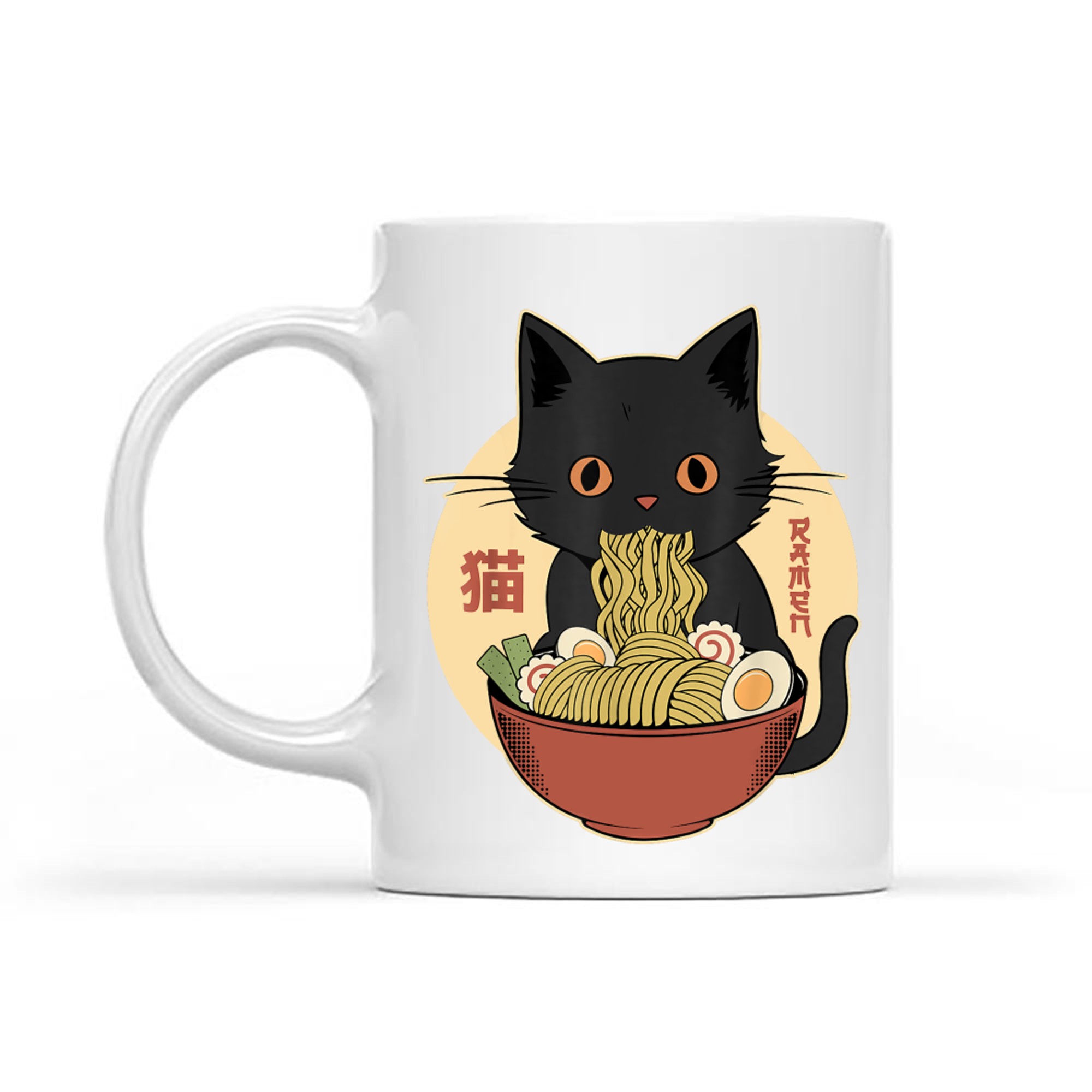 Cat Ramen Funny Graphic Japanese Kawaii Cat Anime Mug