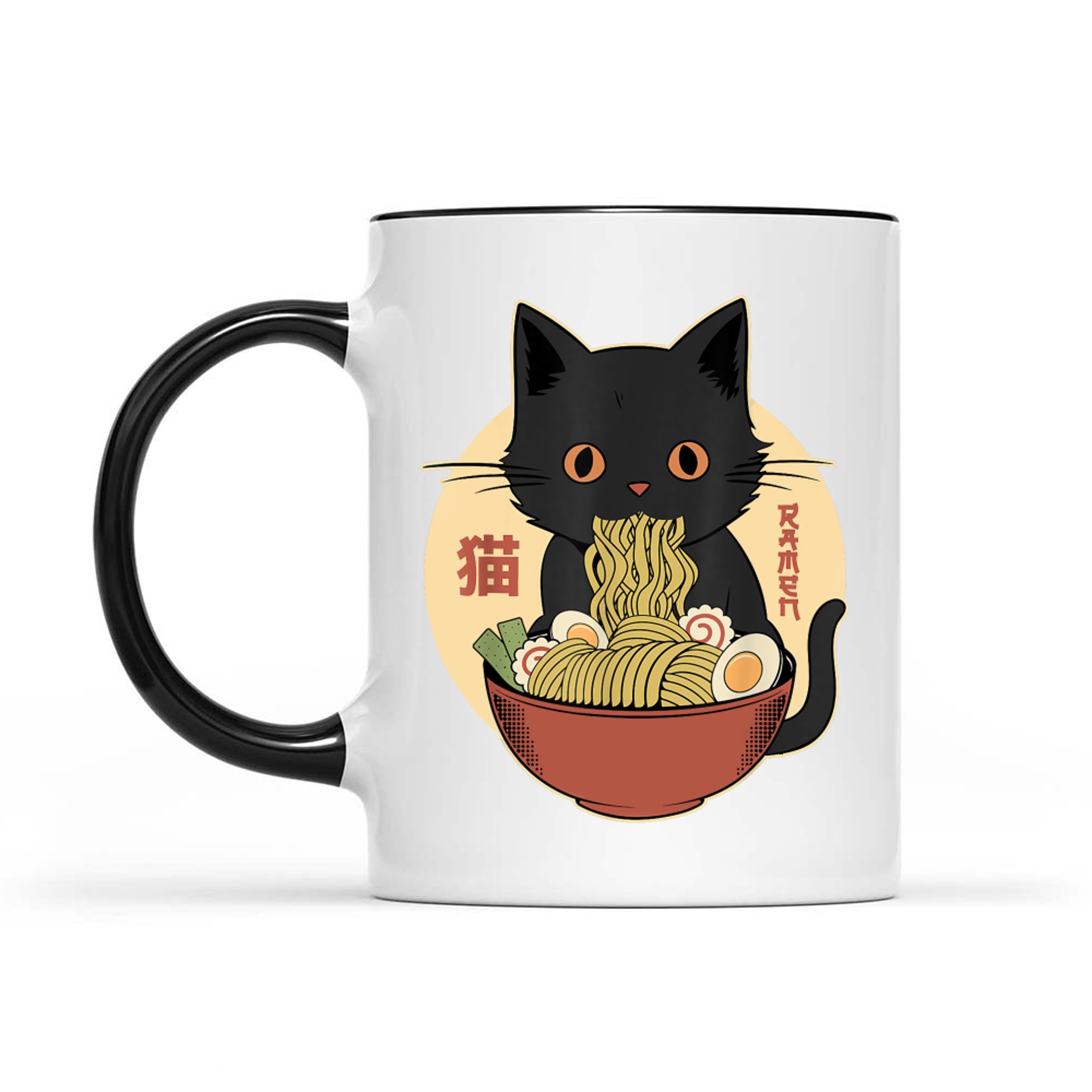 Cat Ramen Funny Graphic Japanese Kawaii Cat Anime Mug