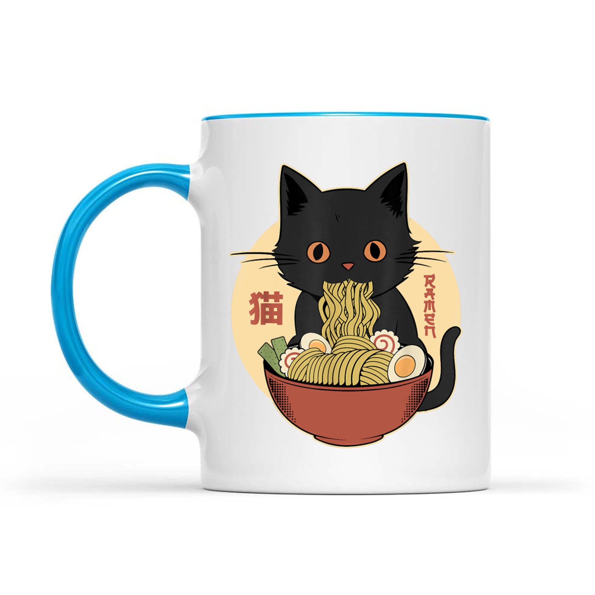 Cat Ramen Funny Graphic Japanese Kawaii Cat Anime Mug