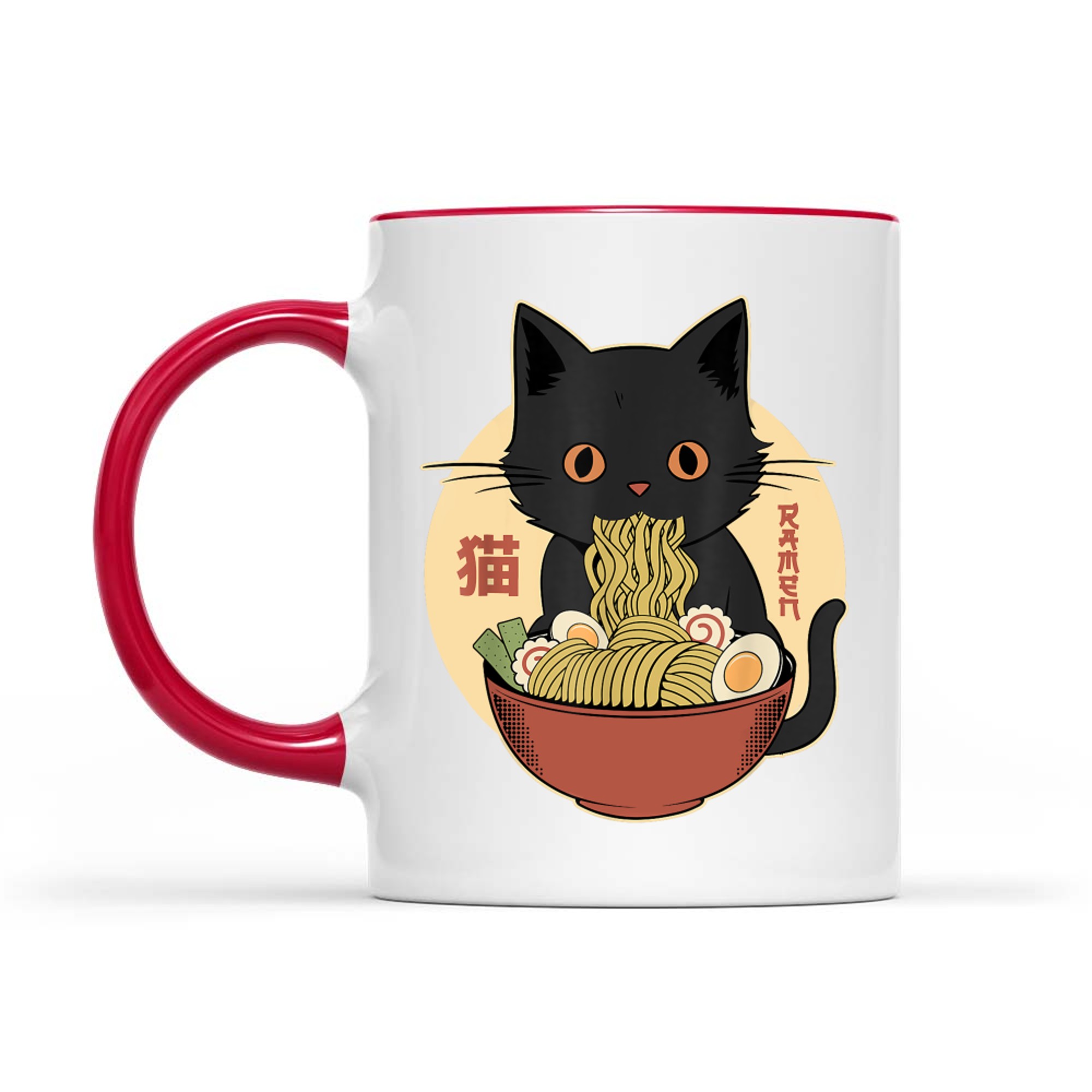 Cat Ramen Funny Graphic Japanese Kawaii Cat Anime Mug