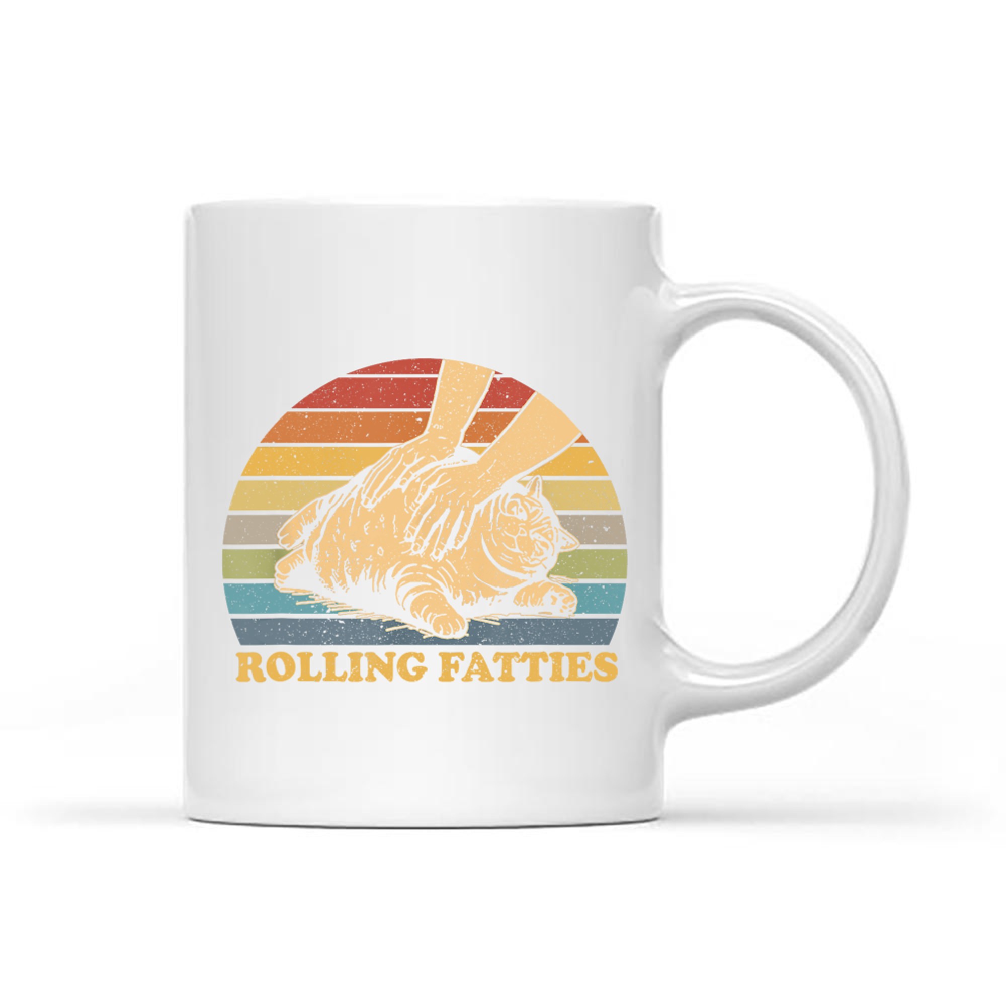Cat Rolling Fatties Funny Mug