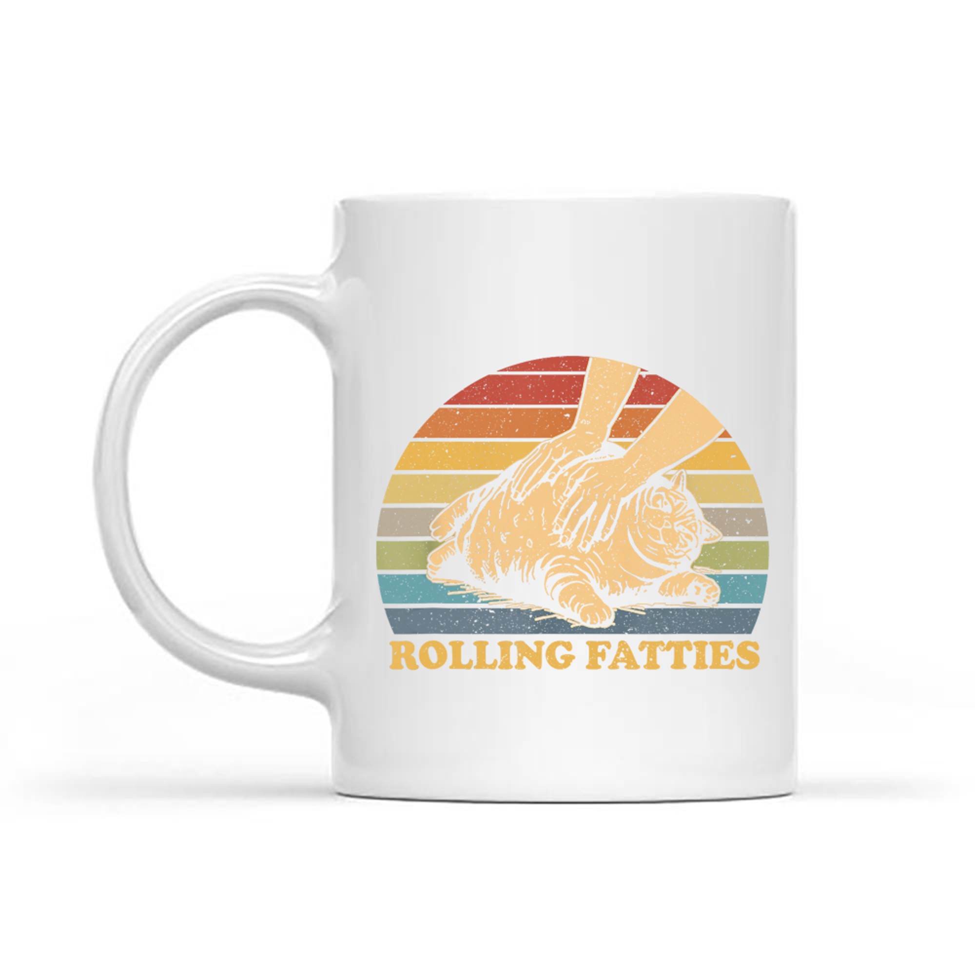 Cat Rolling Fatties Funny Mug