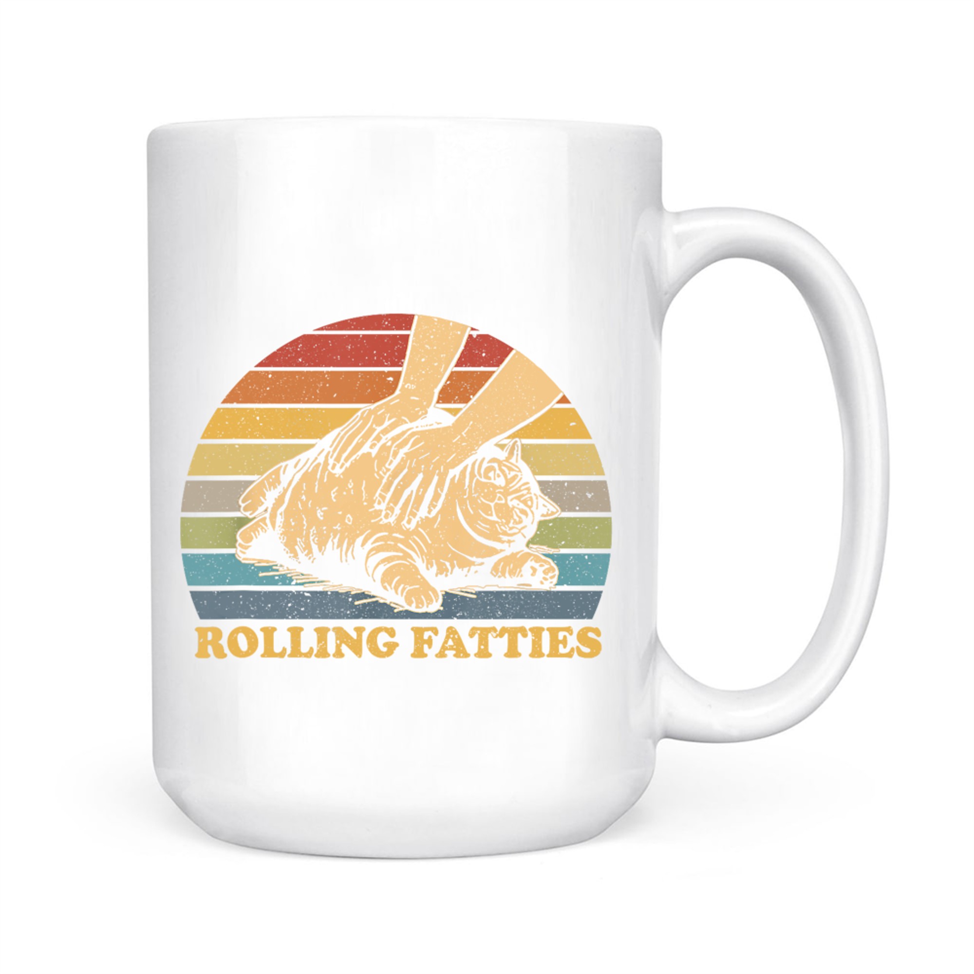 Cat Rolling Fatties Funny Mug