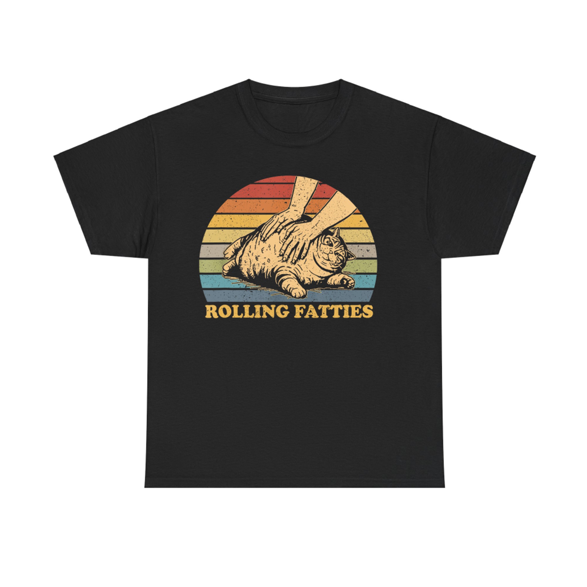 Cat Rolling Fatties Funny T-Shirt