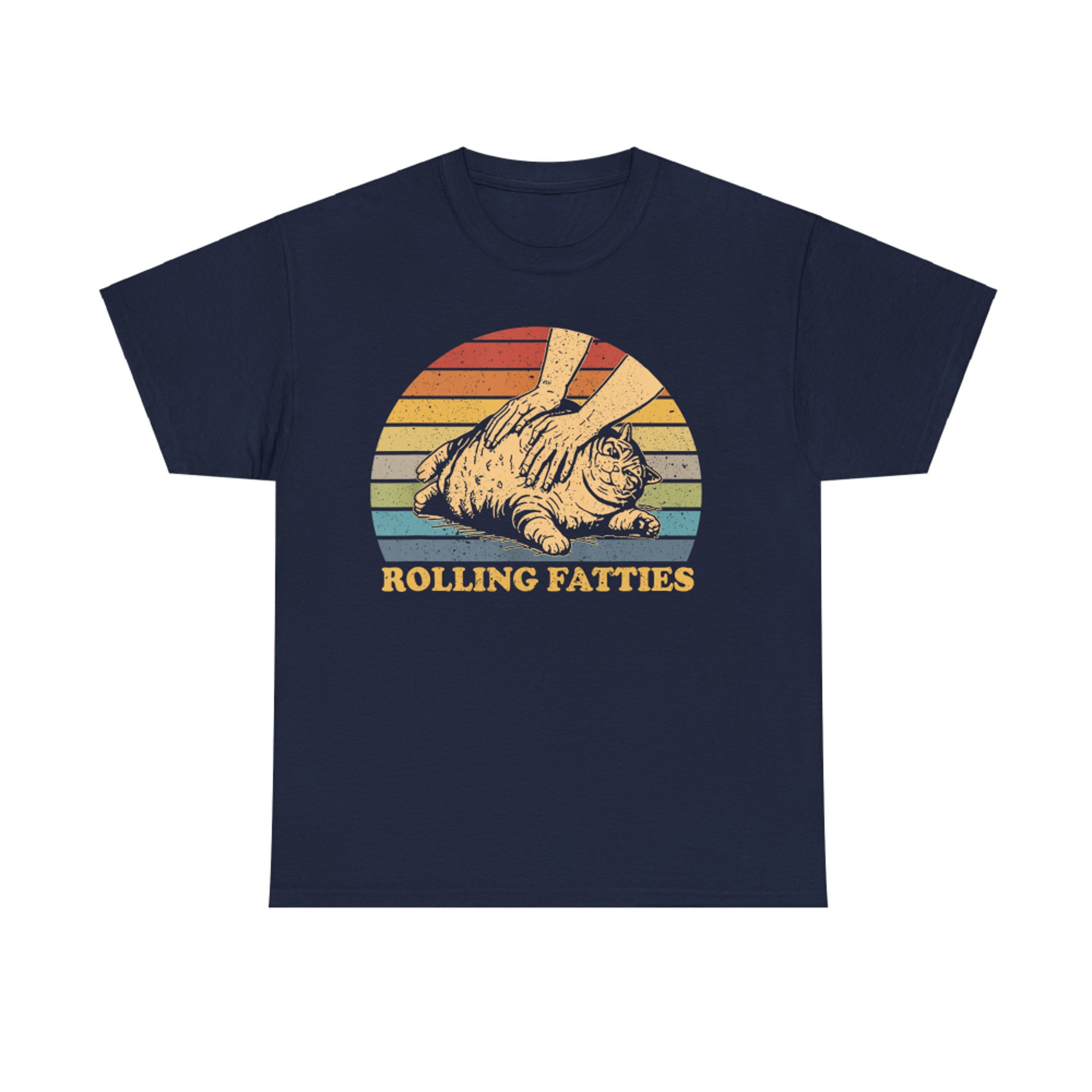 Cat Rolling Fatties Funny T-Shirt