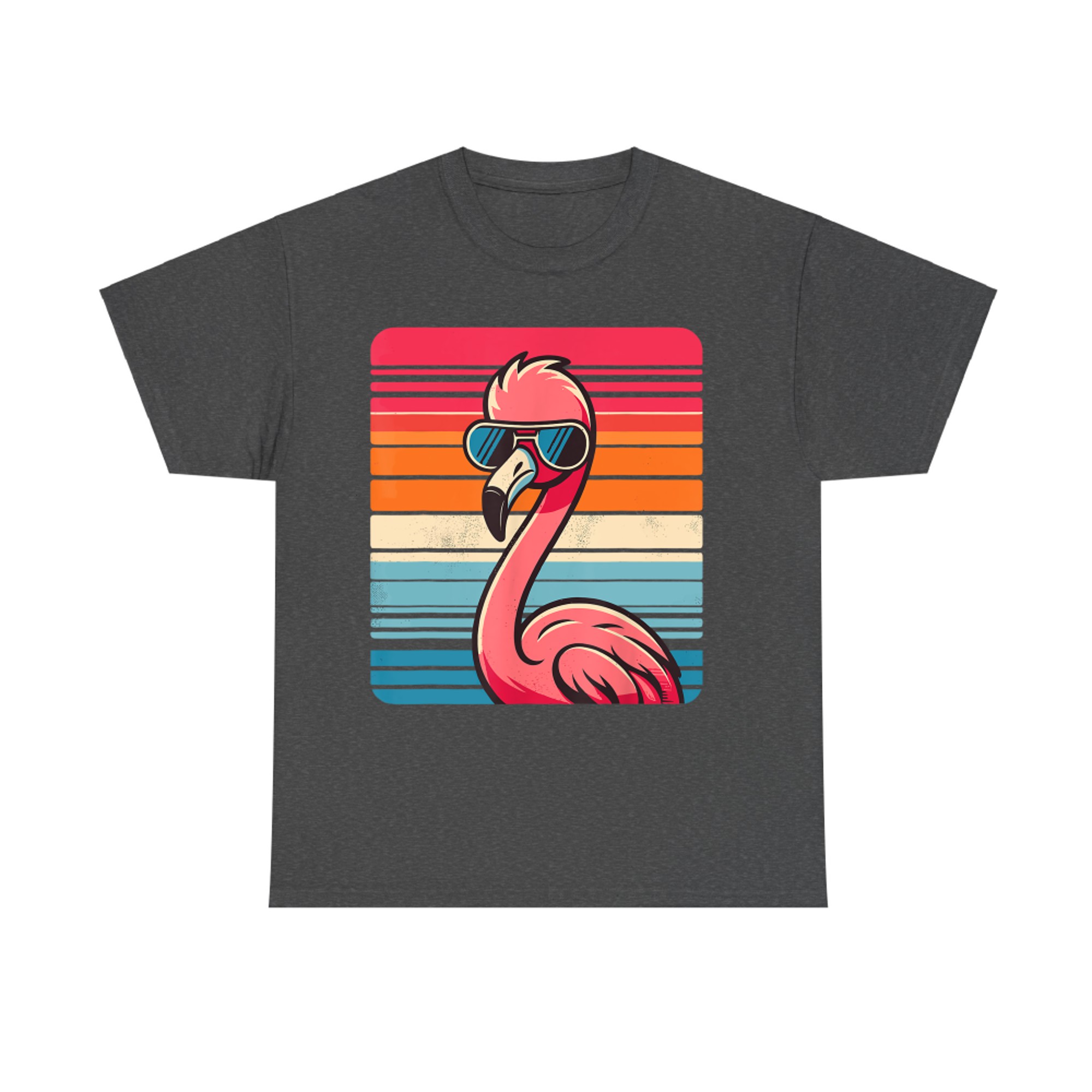 Cool Retro Flamingo in Sunglasses 70s 80s 90s Funny T-Shirt