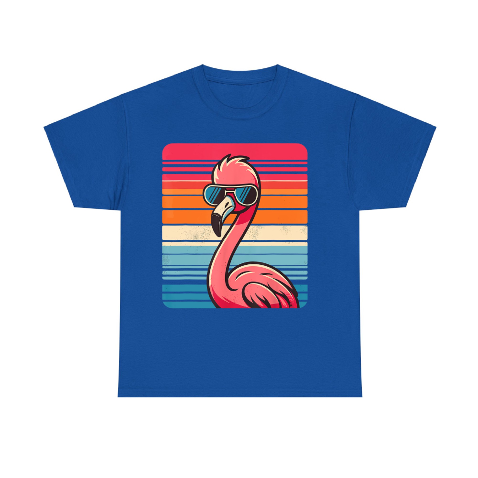 Cool Retro Flamingo in Sunglasses 70s 80s 90s Funny T-Shirt