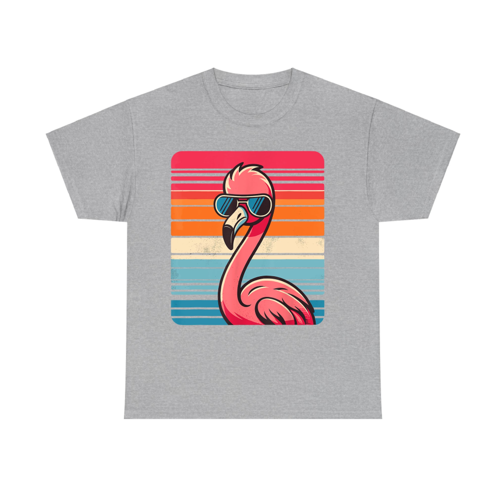 Cool Retro Flamingo in Sunglasses 70s 80s 90s Funny T-Shirt